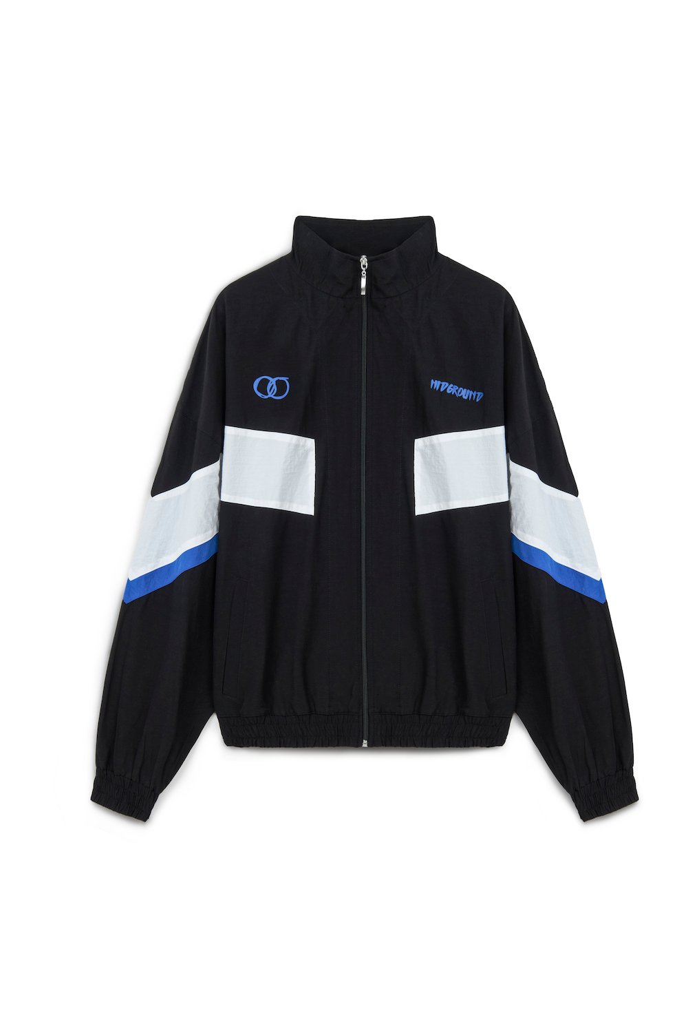 Midground-Stripe Detaylı Siyah Rüzgarlık-Ceket-1-Milagron.com