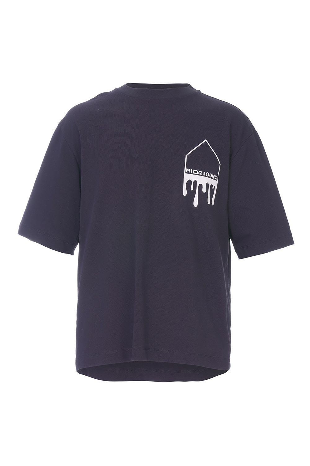 Midground-Ters Cep Baskılı Oversize Basic T-shirt-T-Shirts-1-Milagron.com
