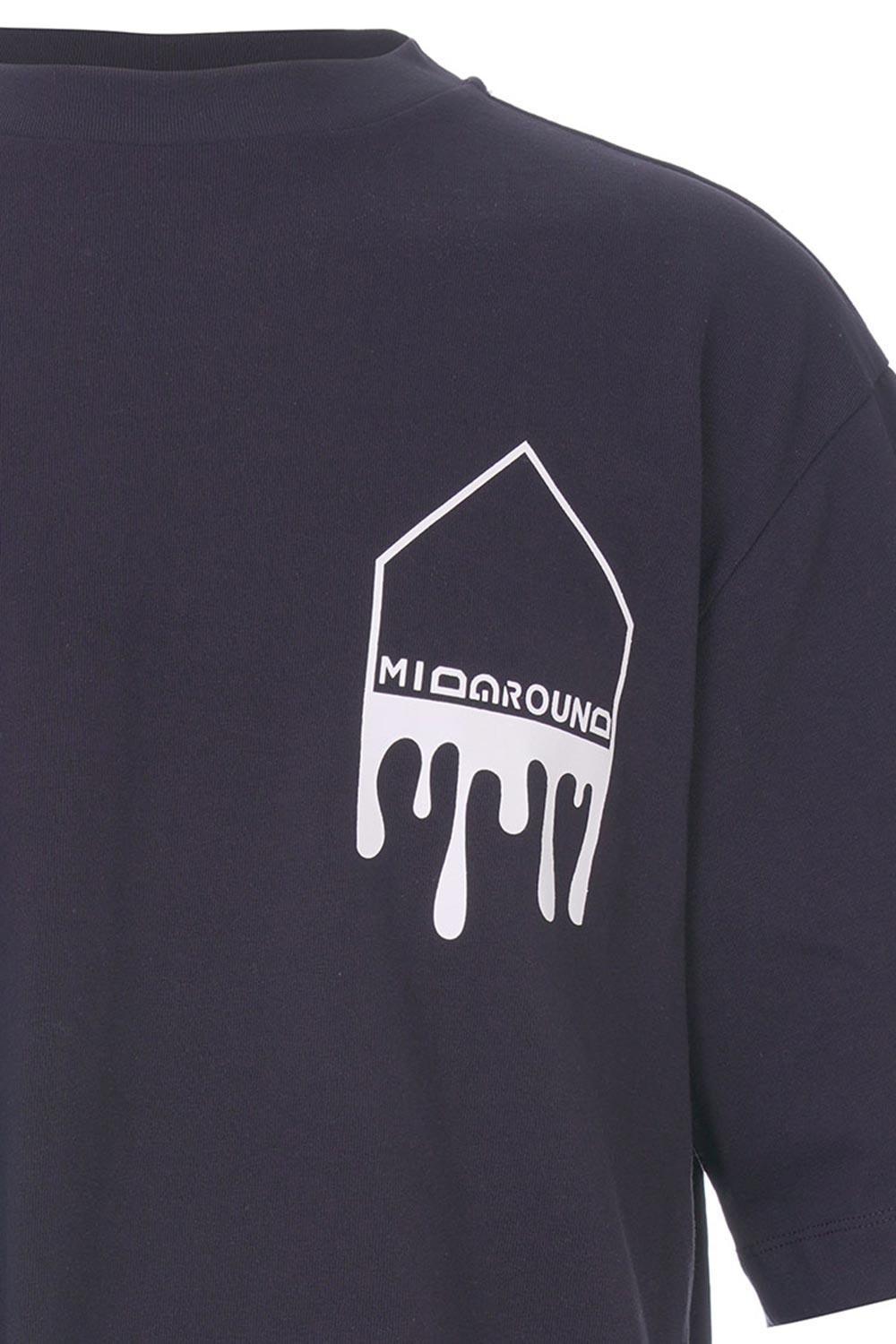 Midground-Ters Cep Baskılı Oversize Basic T-shirt-T-Shirts-3-Milagron.com