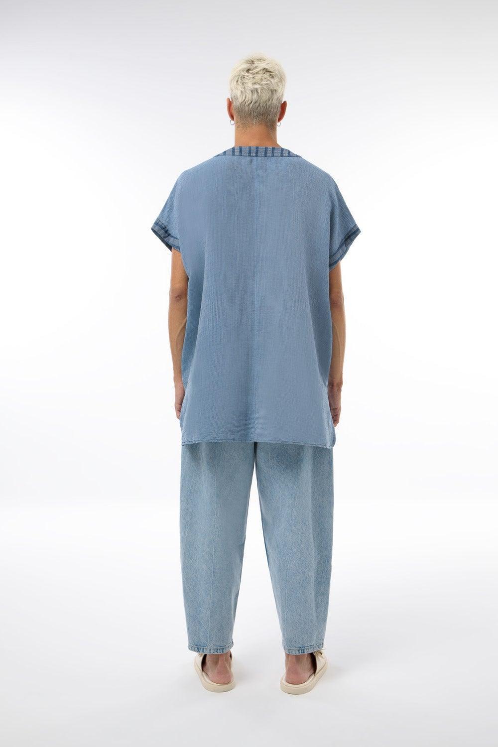 Midground-Unisex Denim Kimono-Kimono-3-Milagron.com