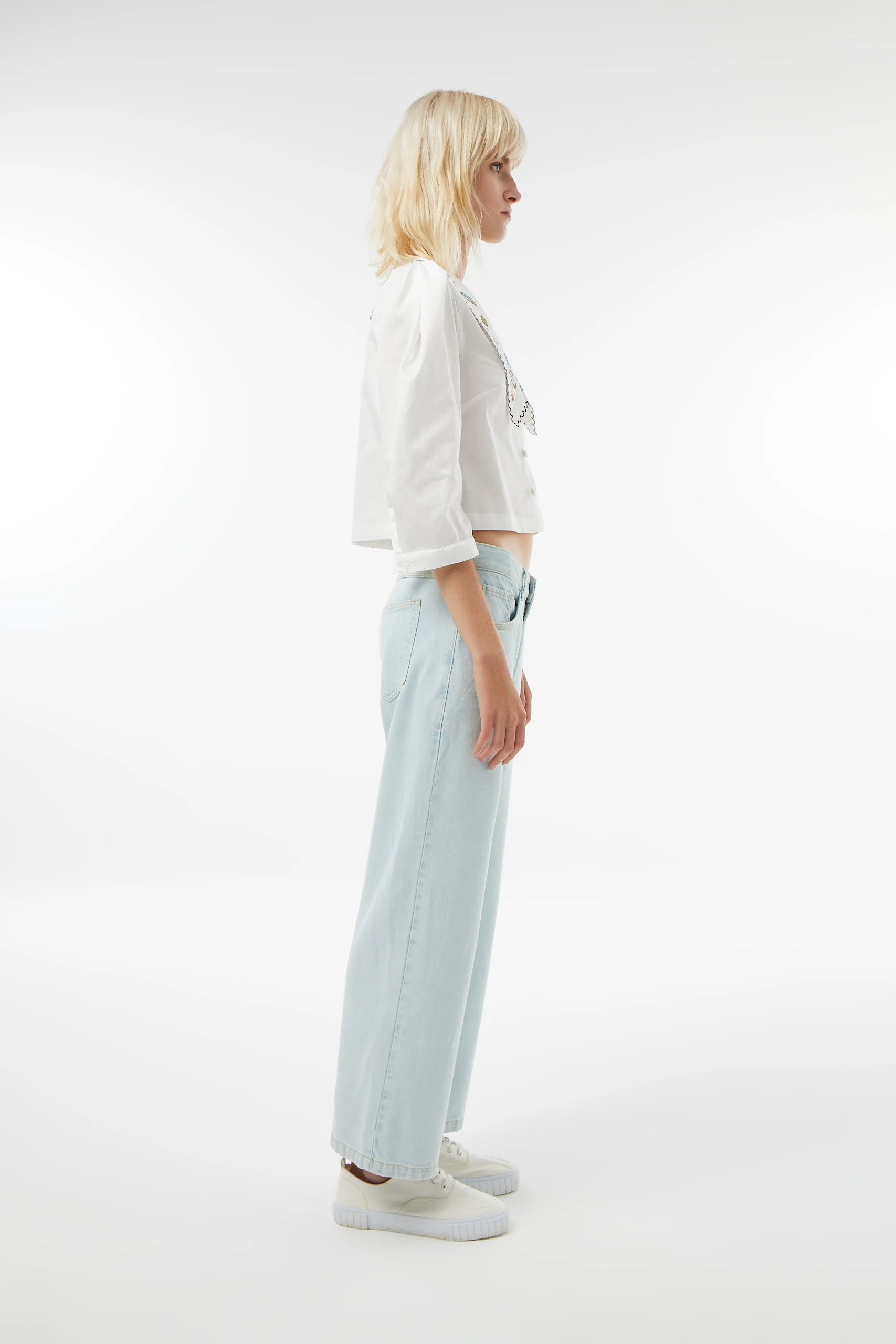 Midground-Uzay Nakışlı Karpuz Kol Gömlek-Gömlek-2-Milagron.com