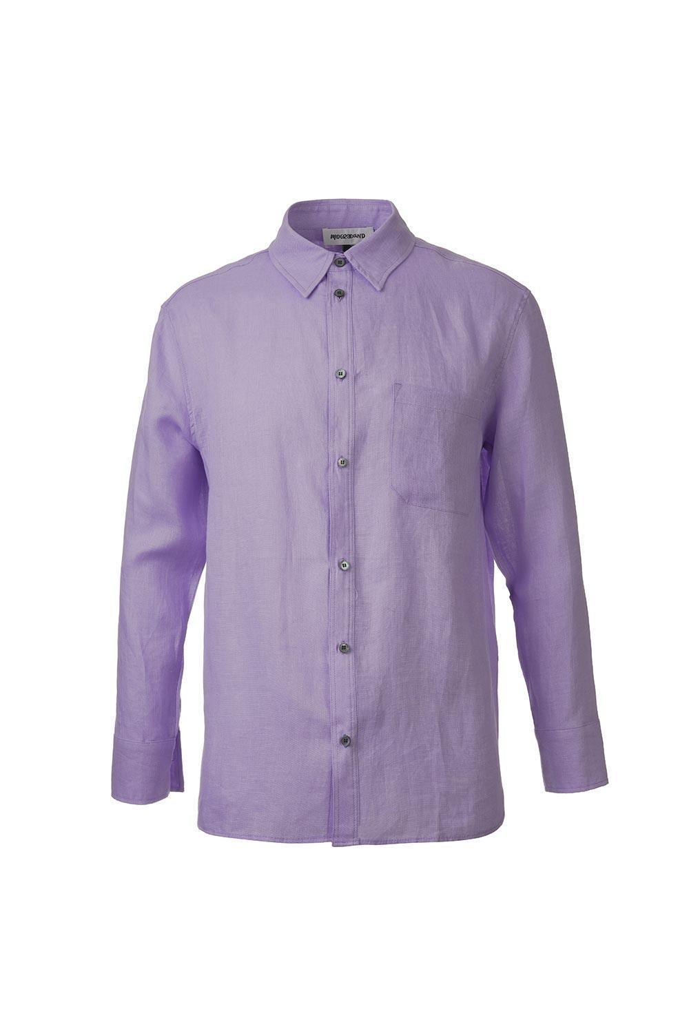 Midground-Uzun Kollu Keten Gömlek-Gömlek-1-Milagron.com