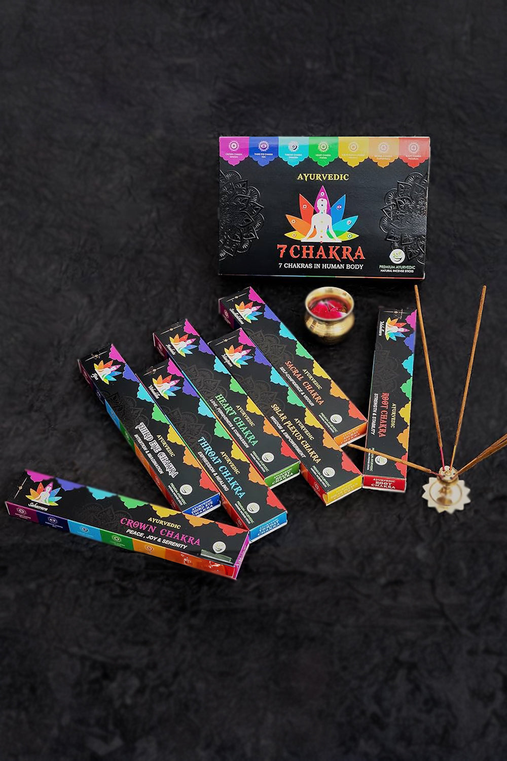 Miebox Rituals-7 Chakra Tütsü Ve Tüsülük Seti * Premium Edition-Tütsü-2-Milagron.com