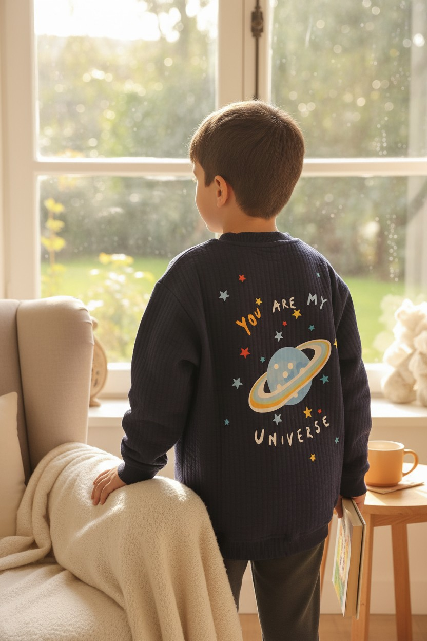 Kapitone Sweatshirt - You Are My Universe - 0