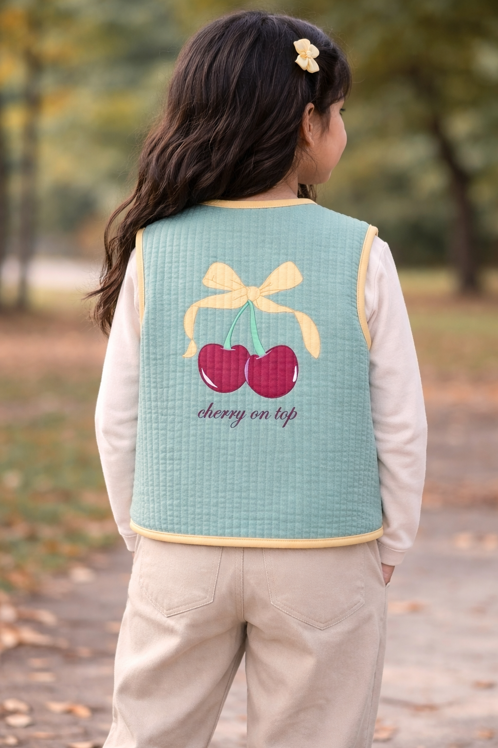 Cherry Kapitone Yelek Mint - 1
