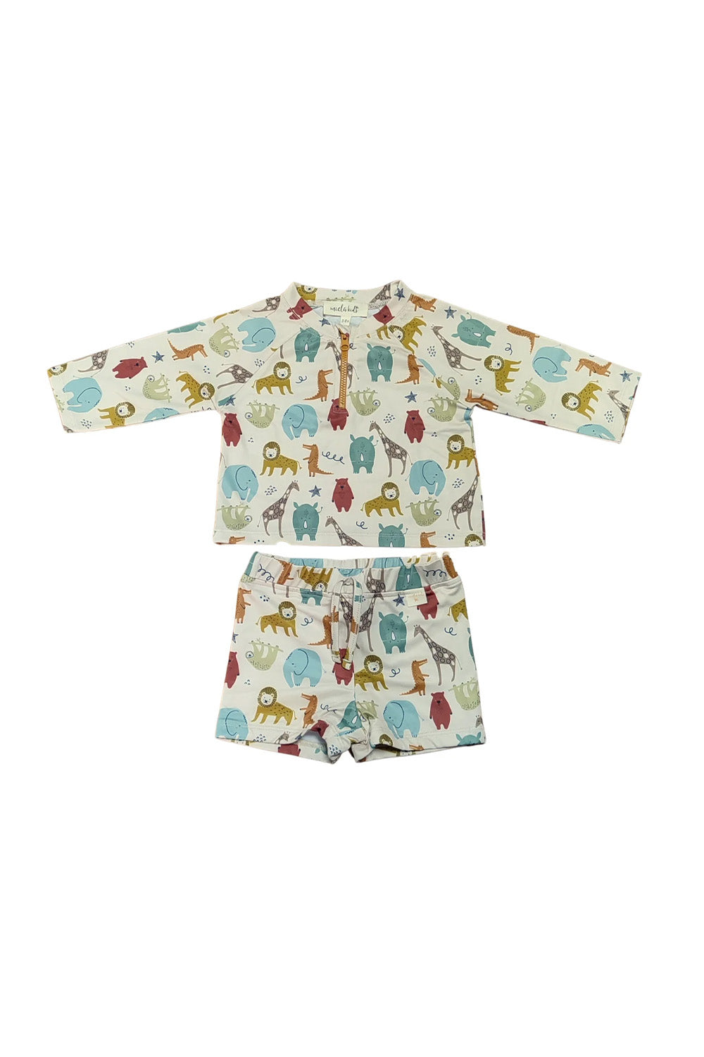 Miela Kids-Uv Korumalı Alt Üst Erkek Bebek Mayo Seti – Jungle-Bebek Swimwear-1-Milagron.com