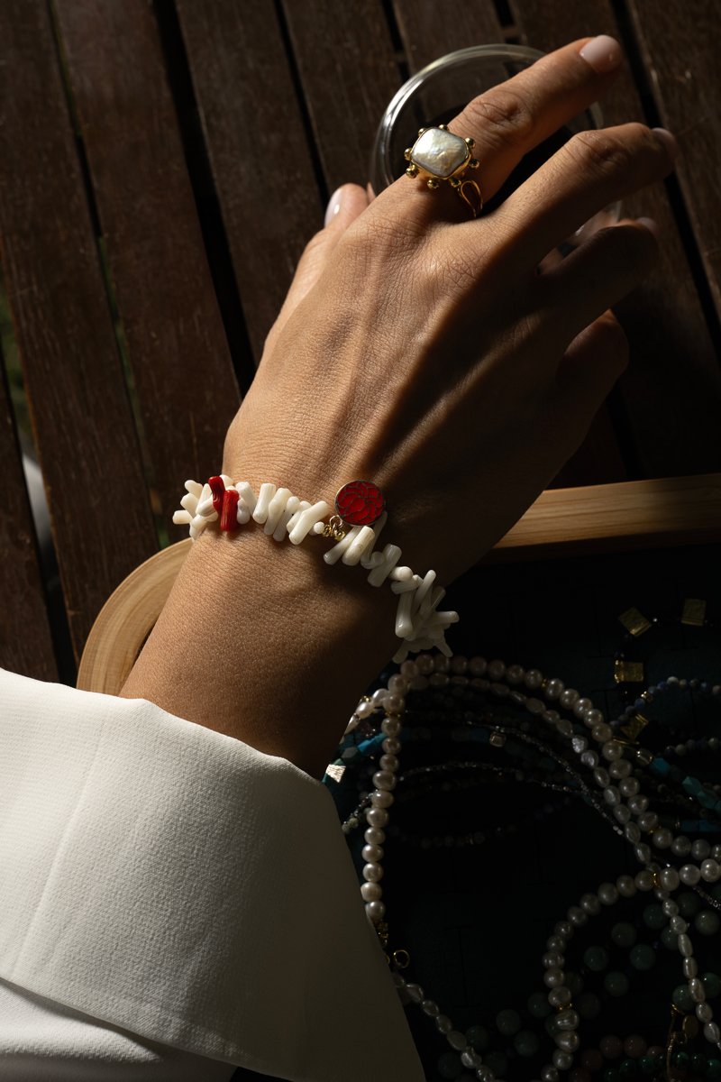 Miela-Miela Kare Gold İnci Yüzük-Yüzük-2-Milagron.com