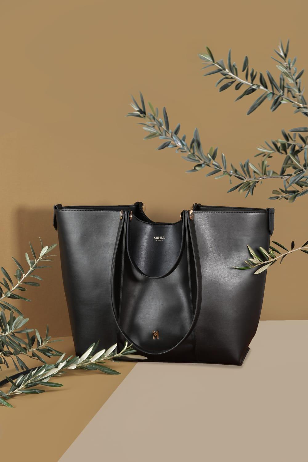 Miéra Atelier-Antares Siyah Tote Bag-Omuz Çantası-3-Milagron.com