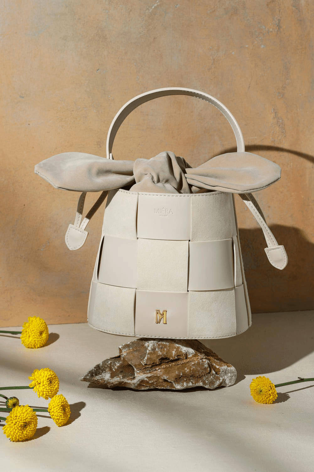 Miéra Atelier-Regulus Bej Kurdeleli El Çantası-Omuz Çantası-4-Milagron.com