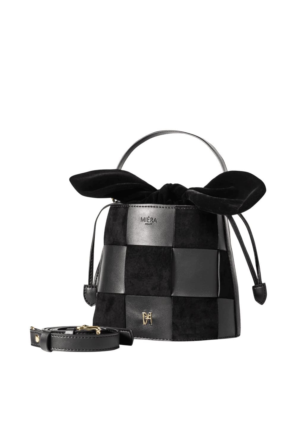 Miéra Atelier-Regulus Siyah Kurdeleli El Çantası-Omuz Çantası-2-Milagron.com
