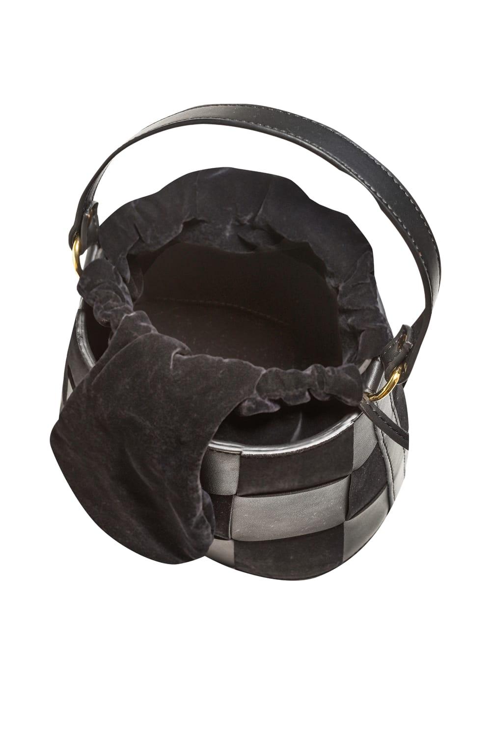 Miéra Atelier-Regulus Siyah Kurdeleli El Çantası-Omuz Çantası-3-Milagron.com