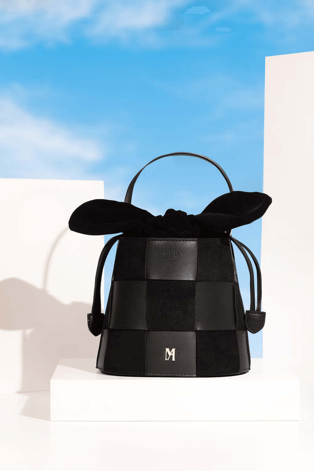 Miéra Atelier-Regulus Siyah Kurdeleli El Çantası-Omuz Çantası-4-Milagron.com