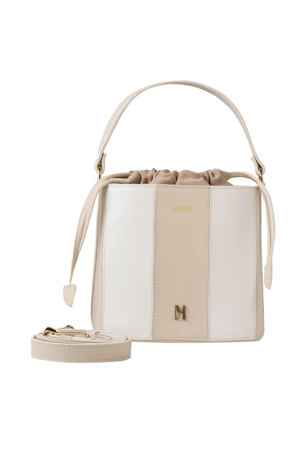 Miéra Atelier-Rigel Bej Beyaz El Çantası-Omuz Çantası-1-Milagron.com