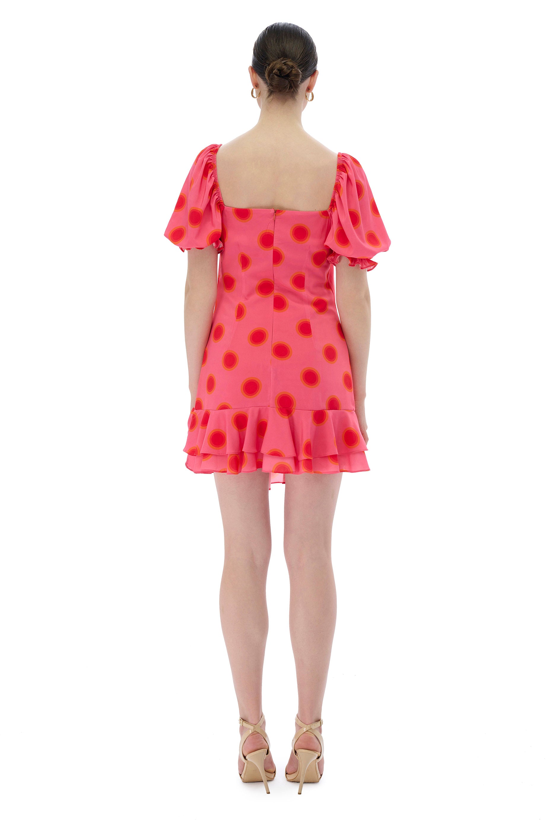 Miha-Amy Elbi̇se Turuncu-Elbise-3-Milagron.com