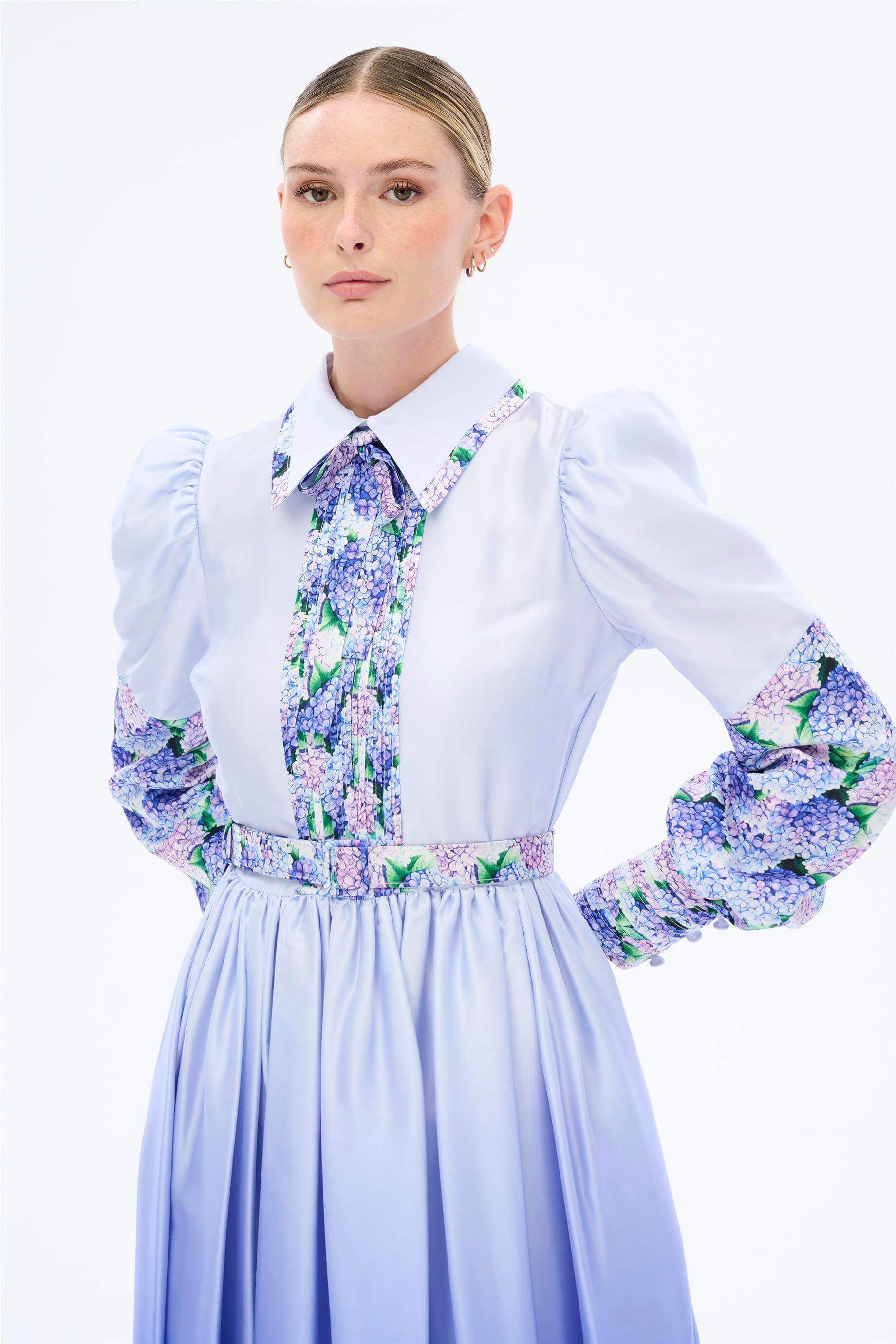 Miha-Balon Kollu Elbi̇se-Elbise-4-Milagron.com