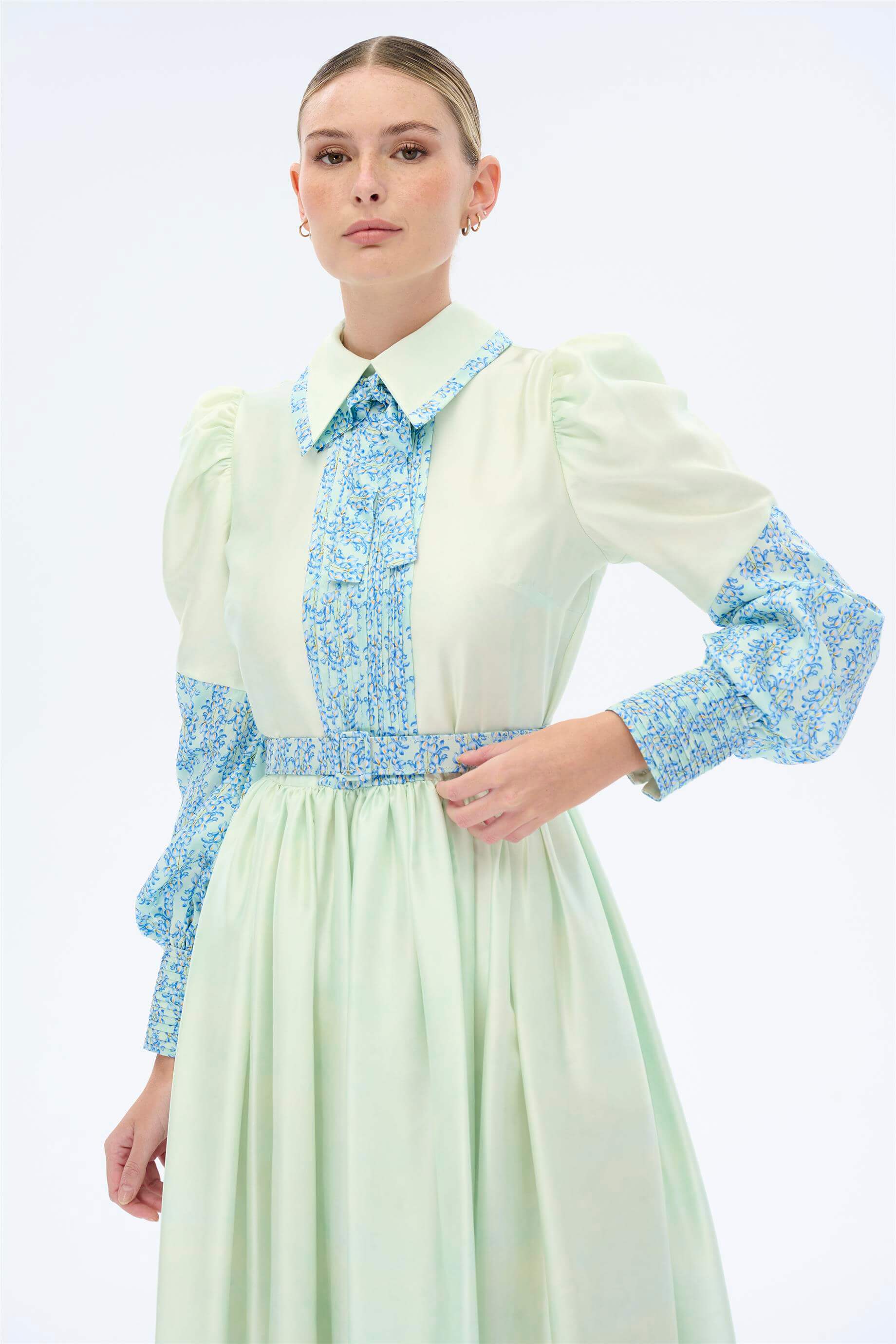 Miha-Balon Kollu Elbi̇se-Elbise-8-Milagron.com