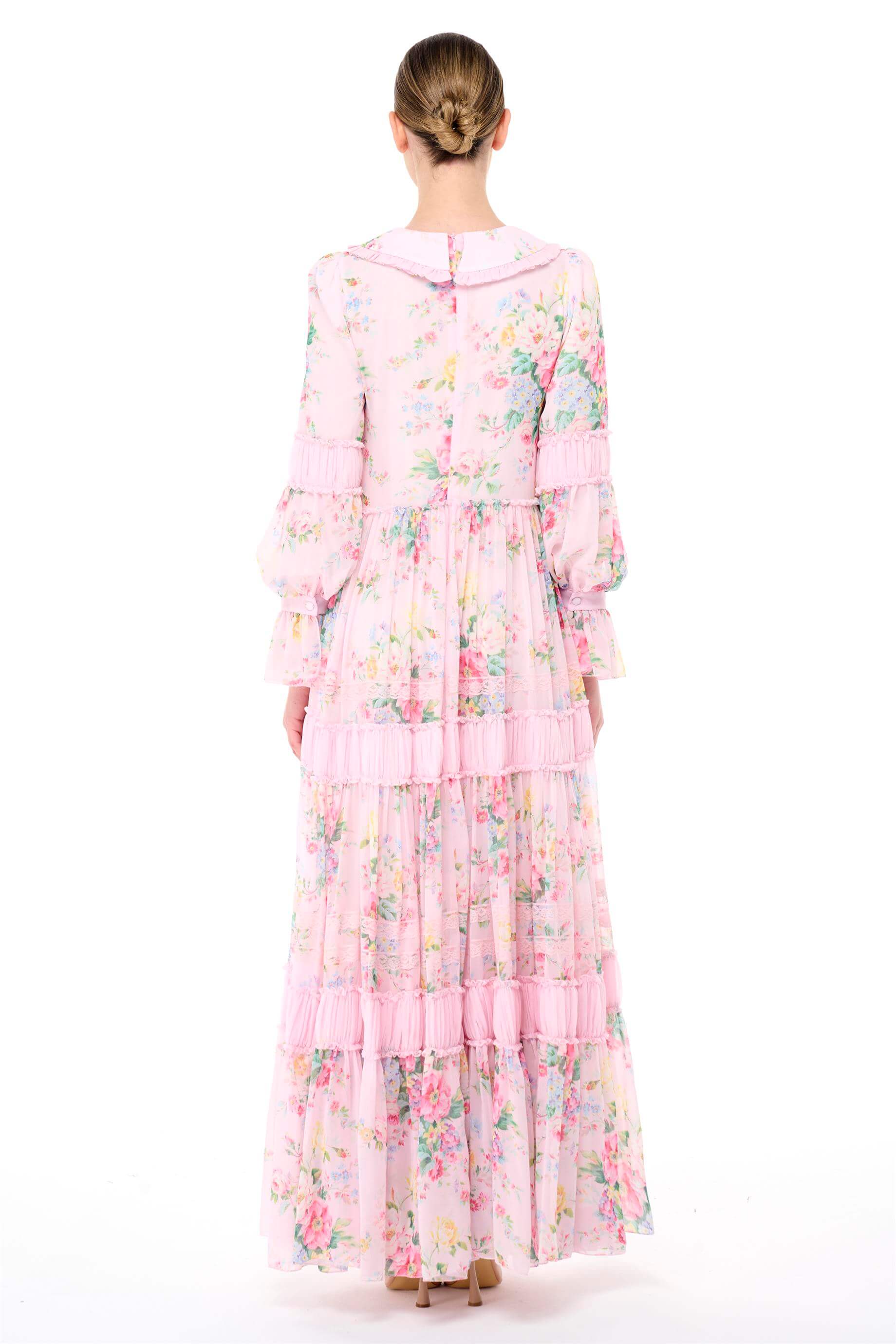 Miha-Bebe Yaka Büzgü Detaylı Elbi̇se-Elbise-11-Milagron.com