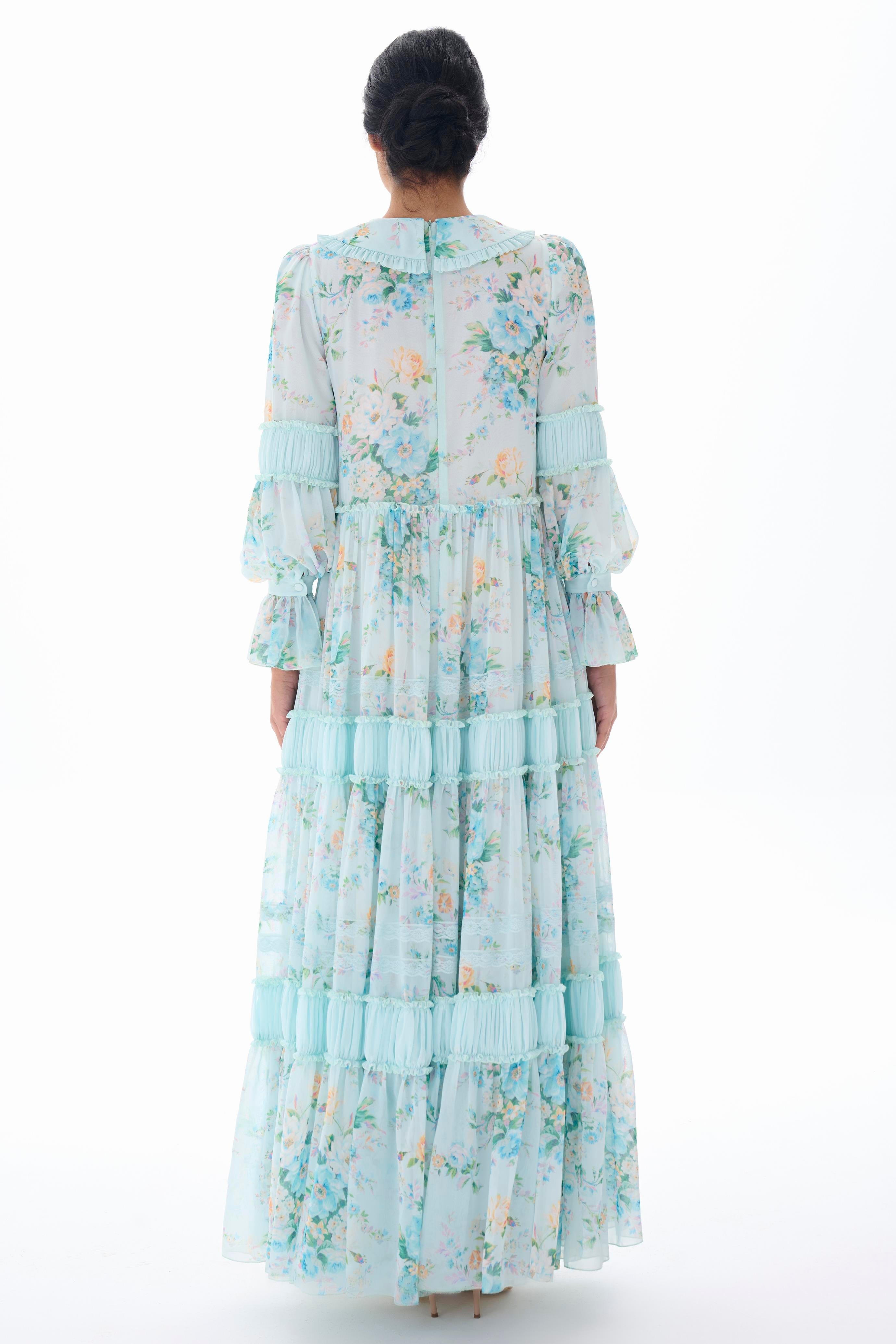 Miha-Bebe Yaka Büzgü Detaylı Elbi̇se-Elbise-8-Milagron.com