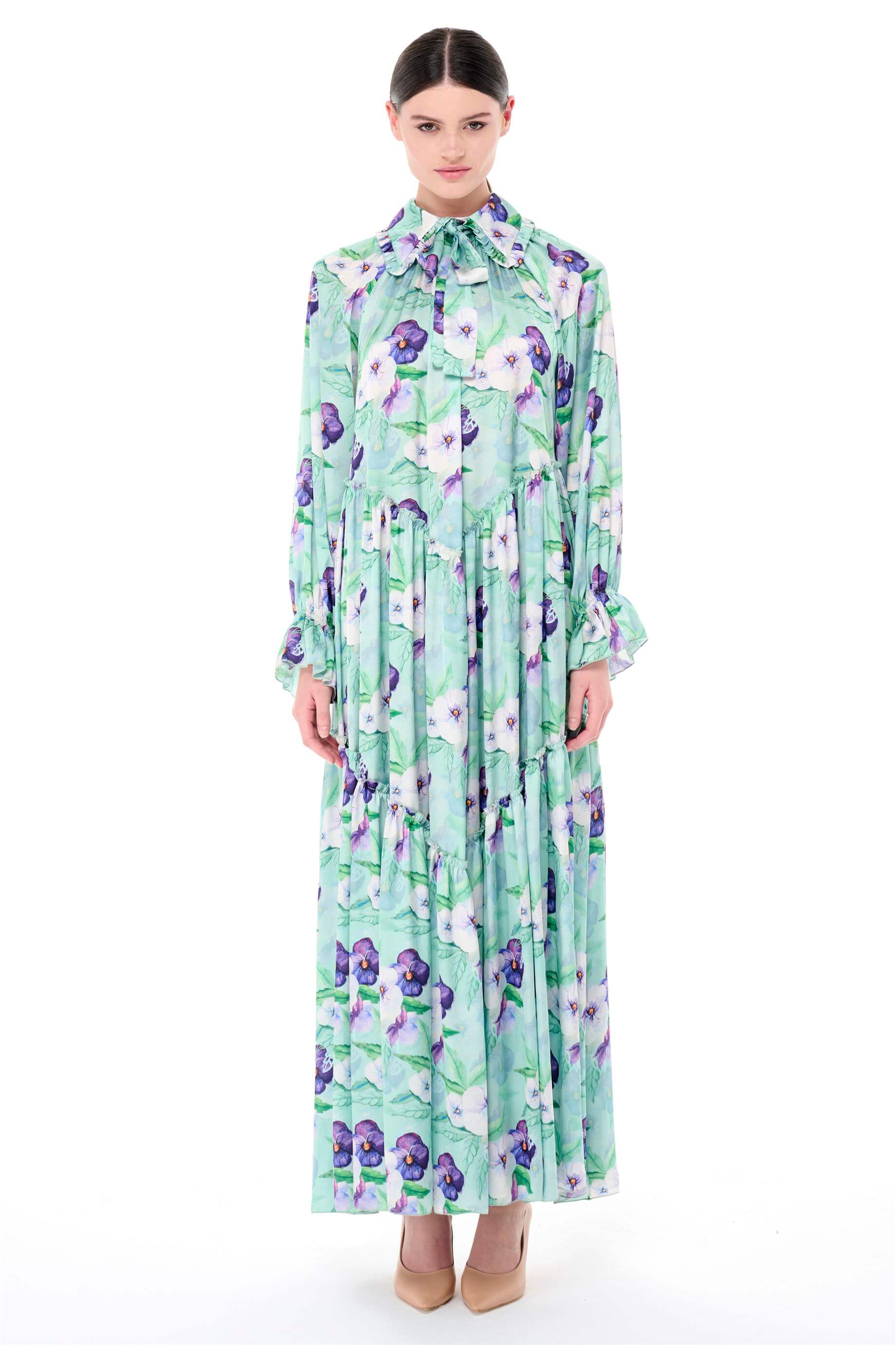 Miha-Bebe Yaka Oversi̇ze Elbi̇se-Elbise-5-Milagron.com