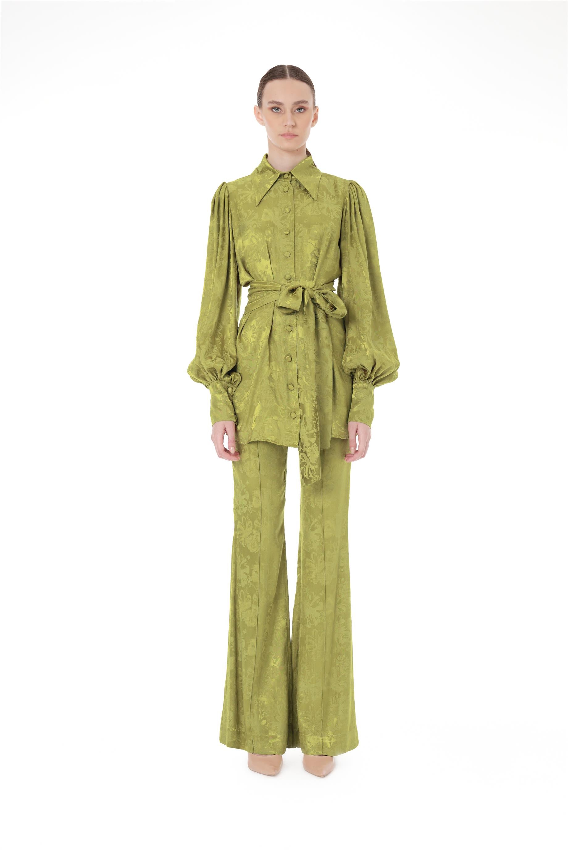 Miha-Beli̇ Kuşaklı İki̇li̇ Tuni̇k Takım Fuşya-Alt - Üst Takım-4-Milagron.com