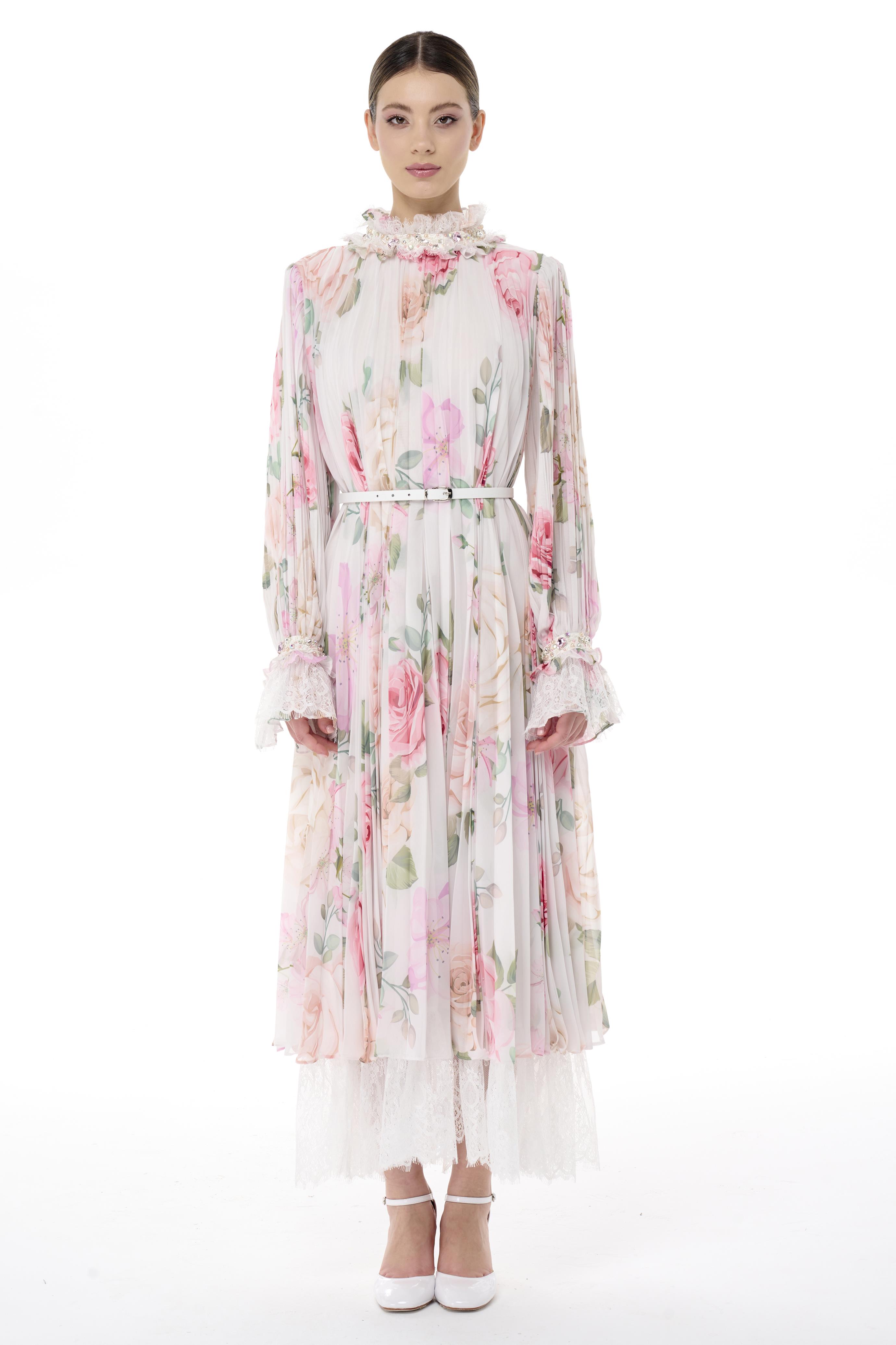 Miha-Boncuk İşlemeli̇ Pi̇li̇soley Elbi̇se-Elbise-1-Milagron.com