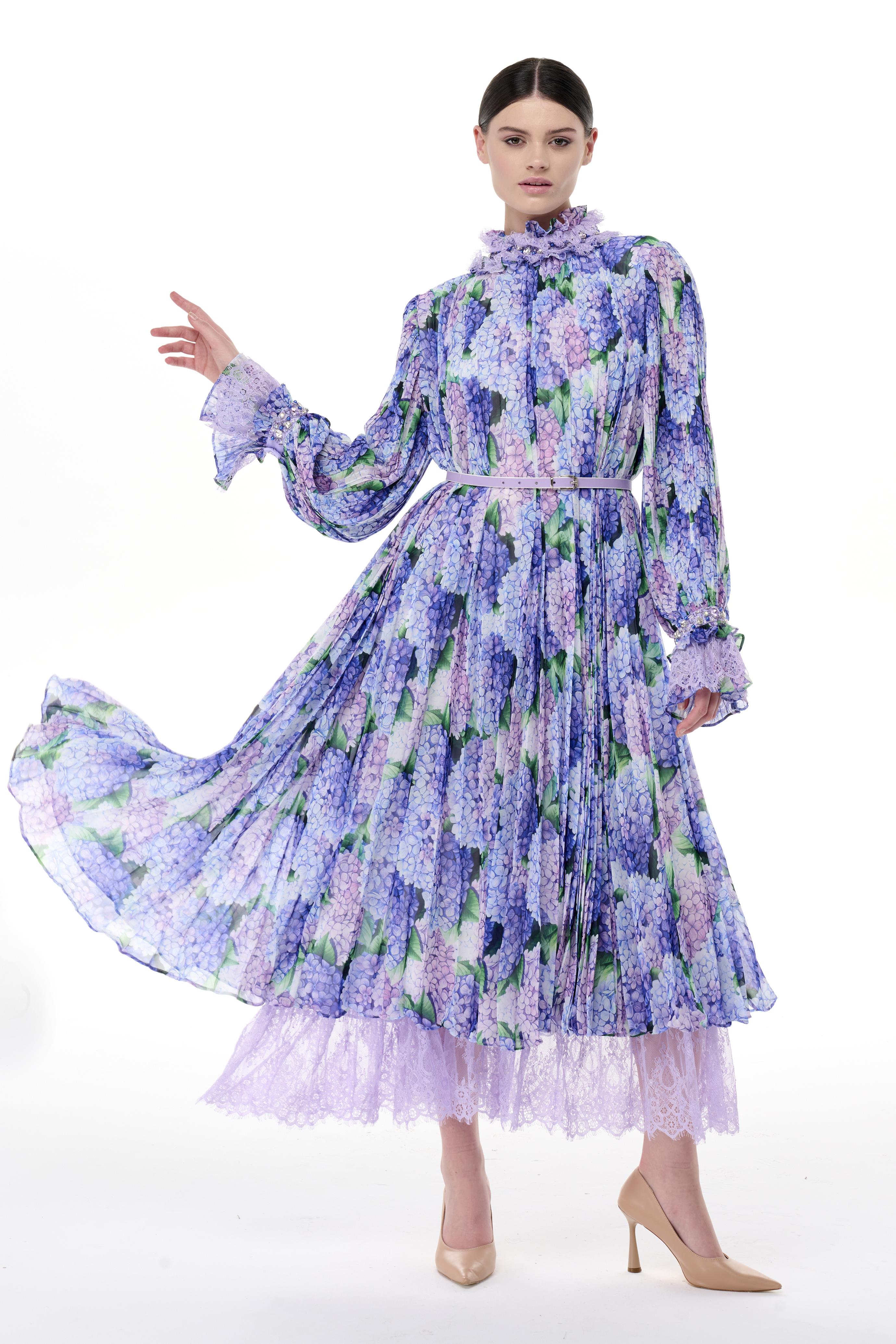 Miha-Boncuk İşlemeli̇ Pi̇li̇soley Elbi̇se-Elbise-12-Milagron.com