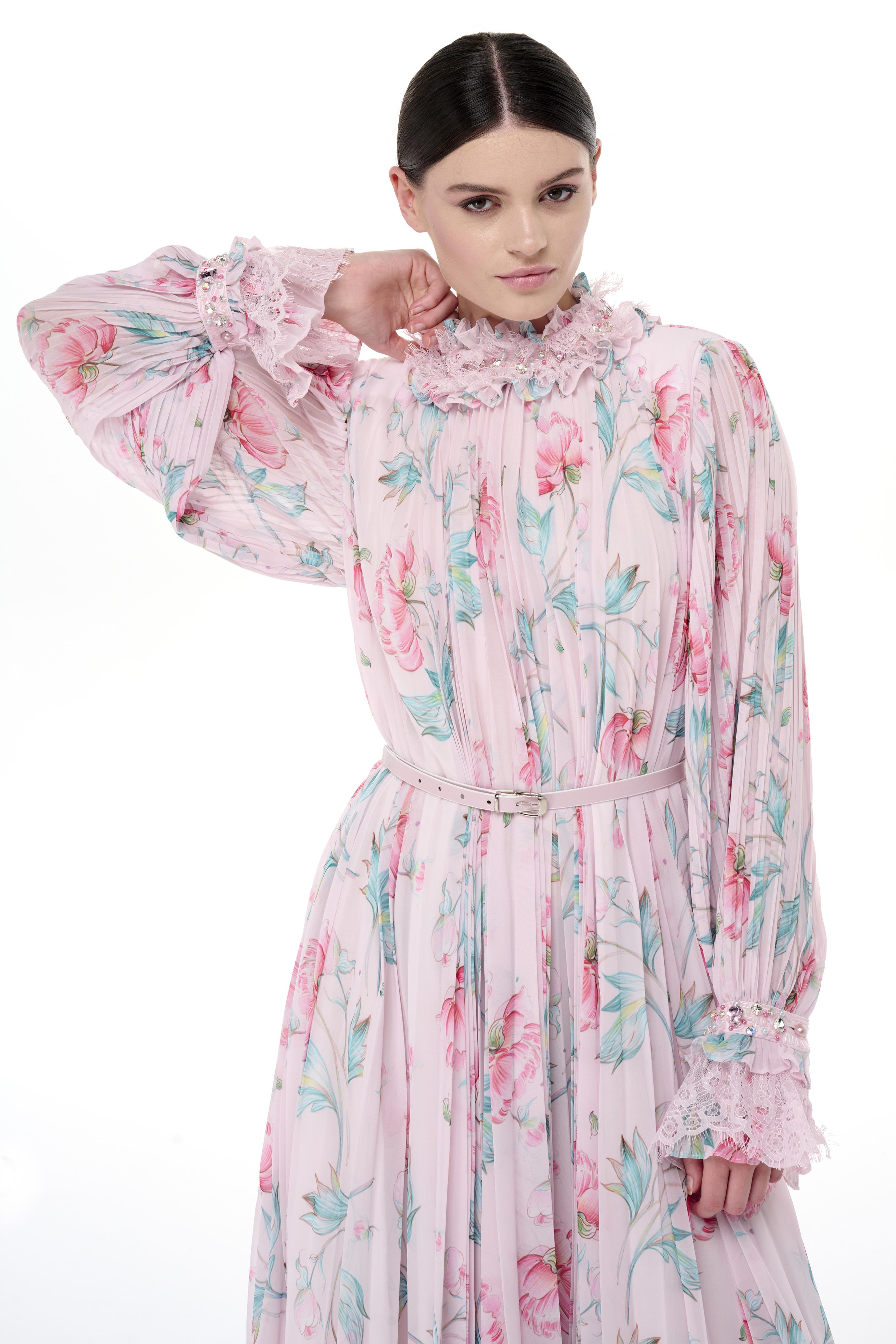 Miha-Boncuk İşlemeli̇ Pi̇li̇soley Elbi̇se-Elbise-15-Milagron.com