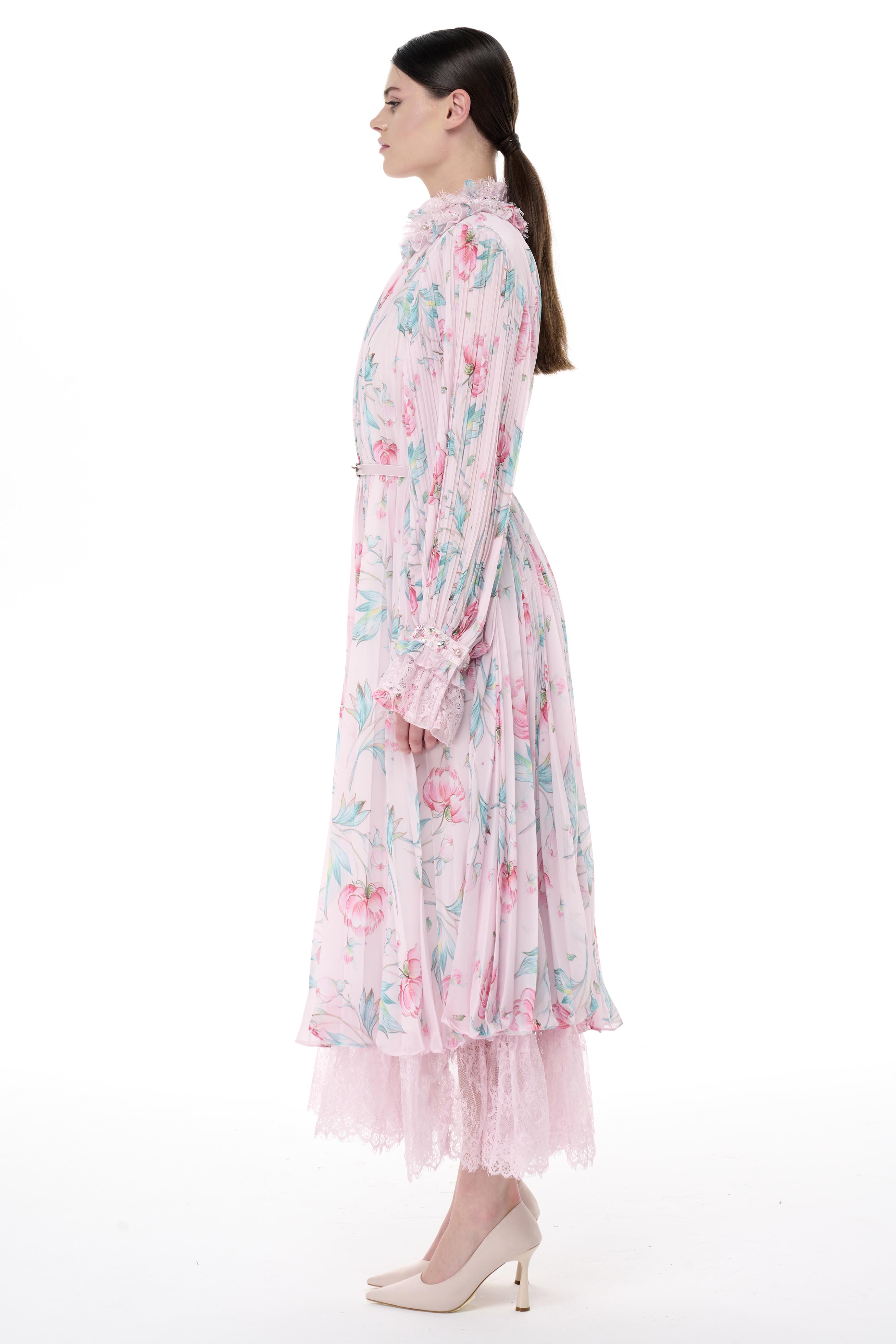 Miha-Boncuk İşlemeli̇ Pi̇li̇soley Elbi̇se-Elbise-16-Milagron.com