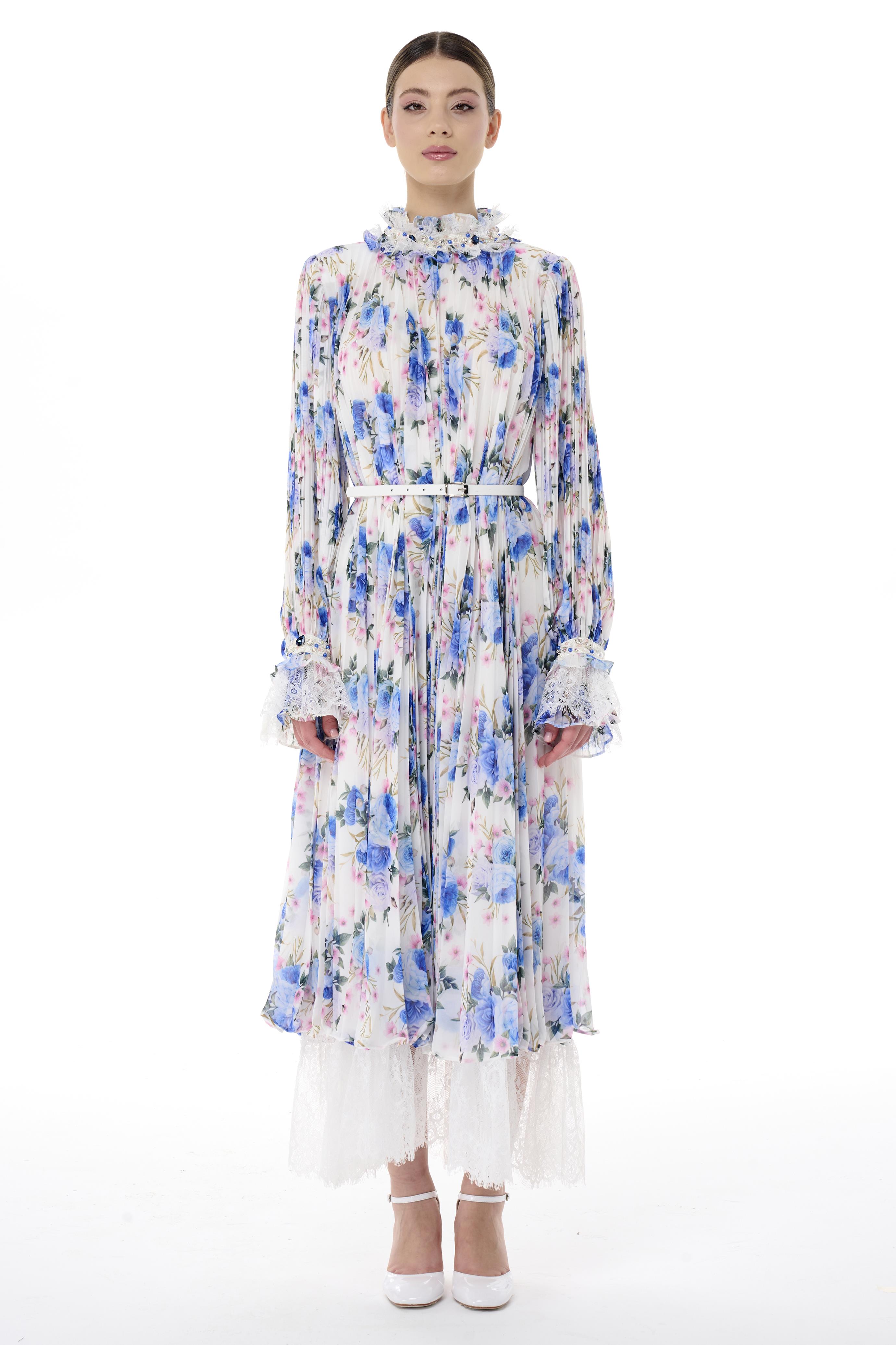 Miha-Boncuk İşlemeli̇ Pi̇li̇soley Elbi̇se-Elbise-18-Milagron.com