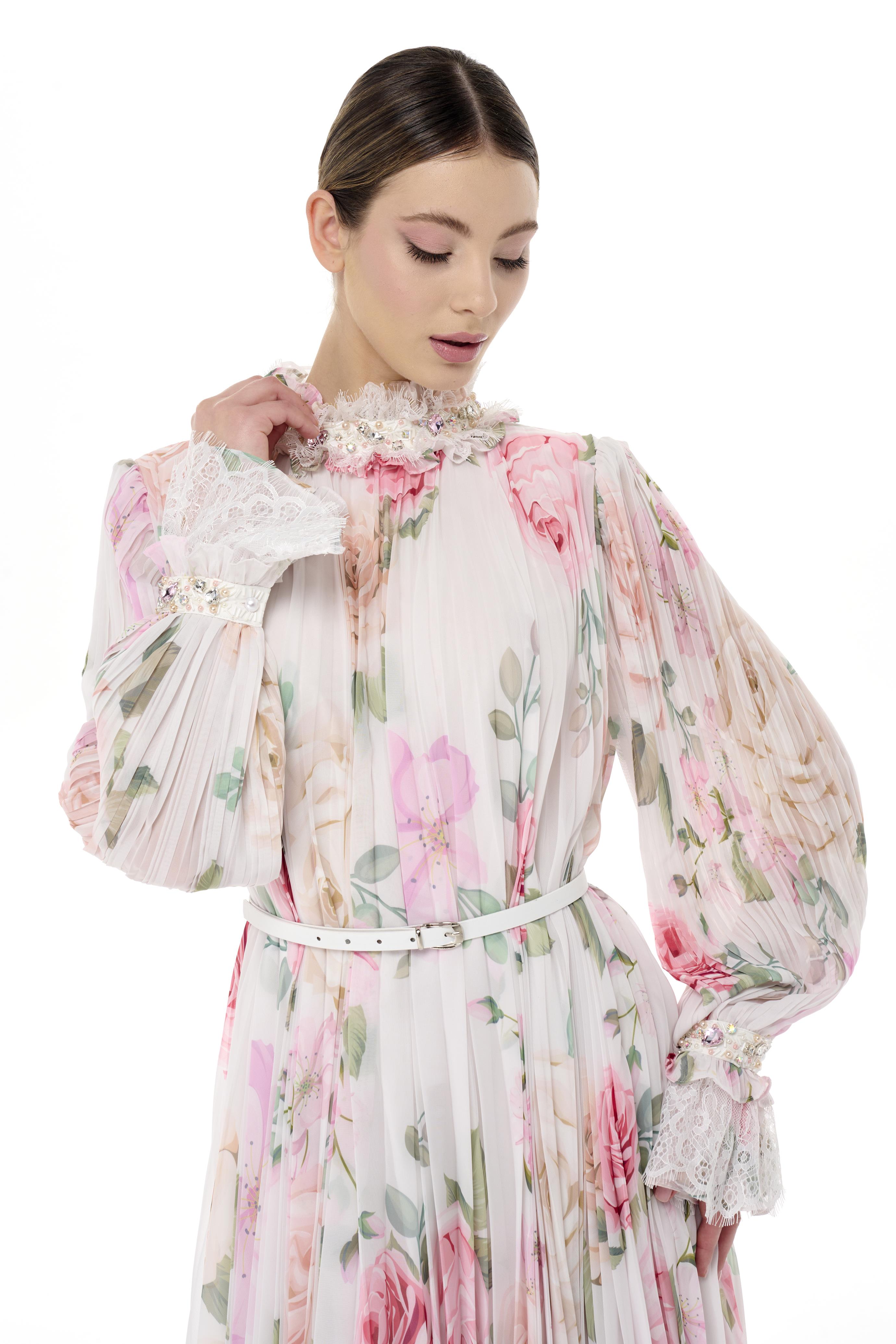 Miha-Boncuk İşlemeli̇ Pi̇li̇soley Elbi̇se-Elbise-2-Milagron.com