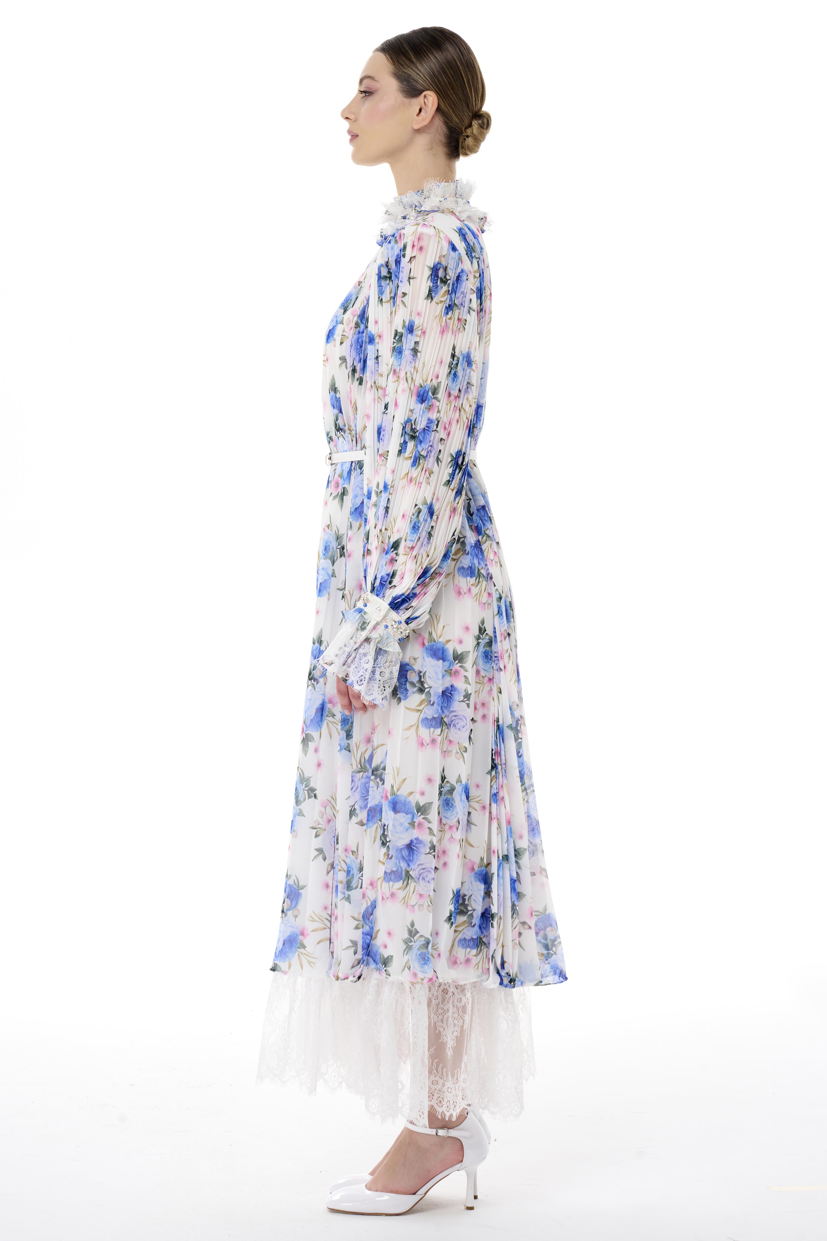 Miha-Boncuk İşlemeli̇ Pi̇li̇soley Elbi̇se-Elbise-20-Milagron.com