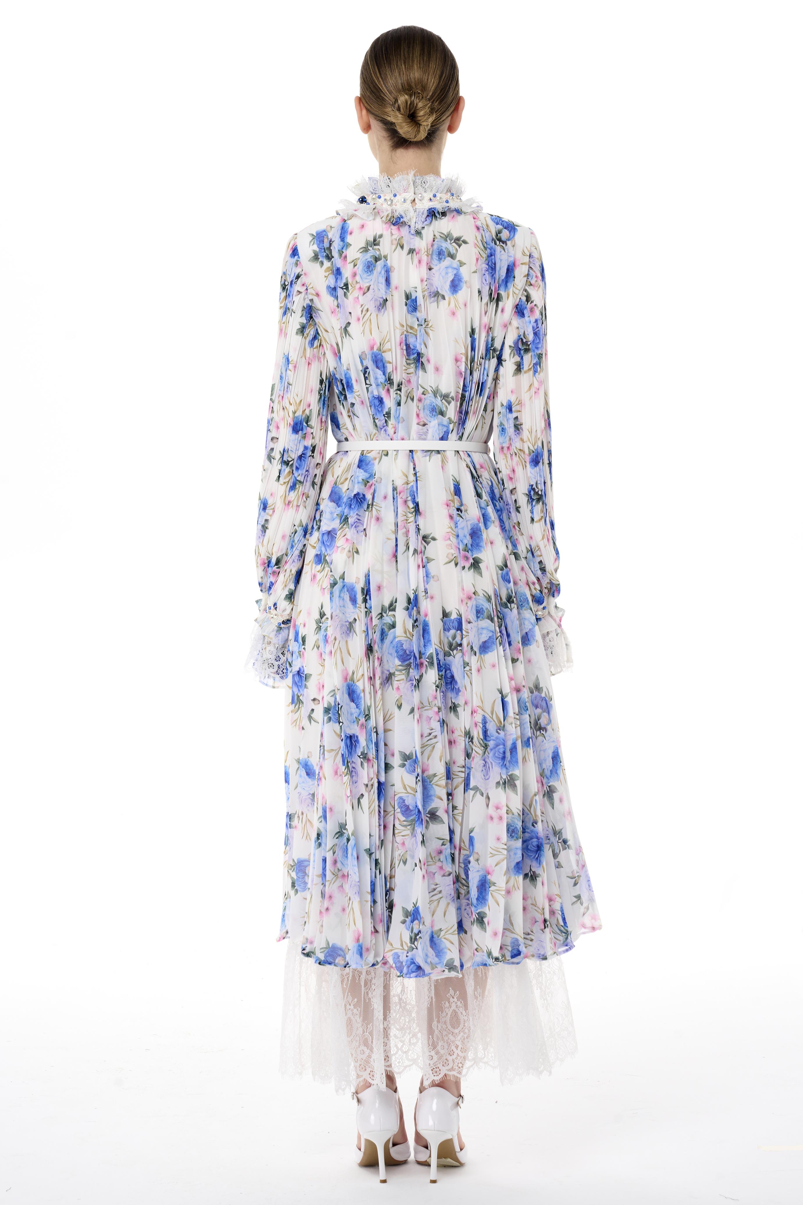 Miha-Boncuk İşlemeli̇ Pi̇li̇soley Elbi̇se-Elbise-21-Milagron.com