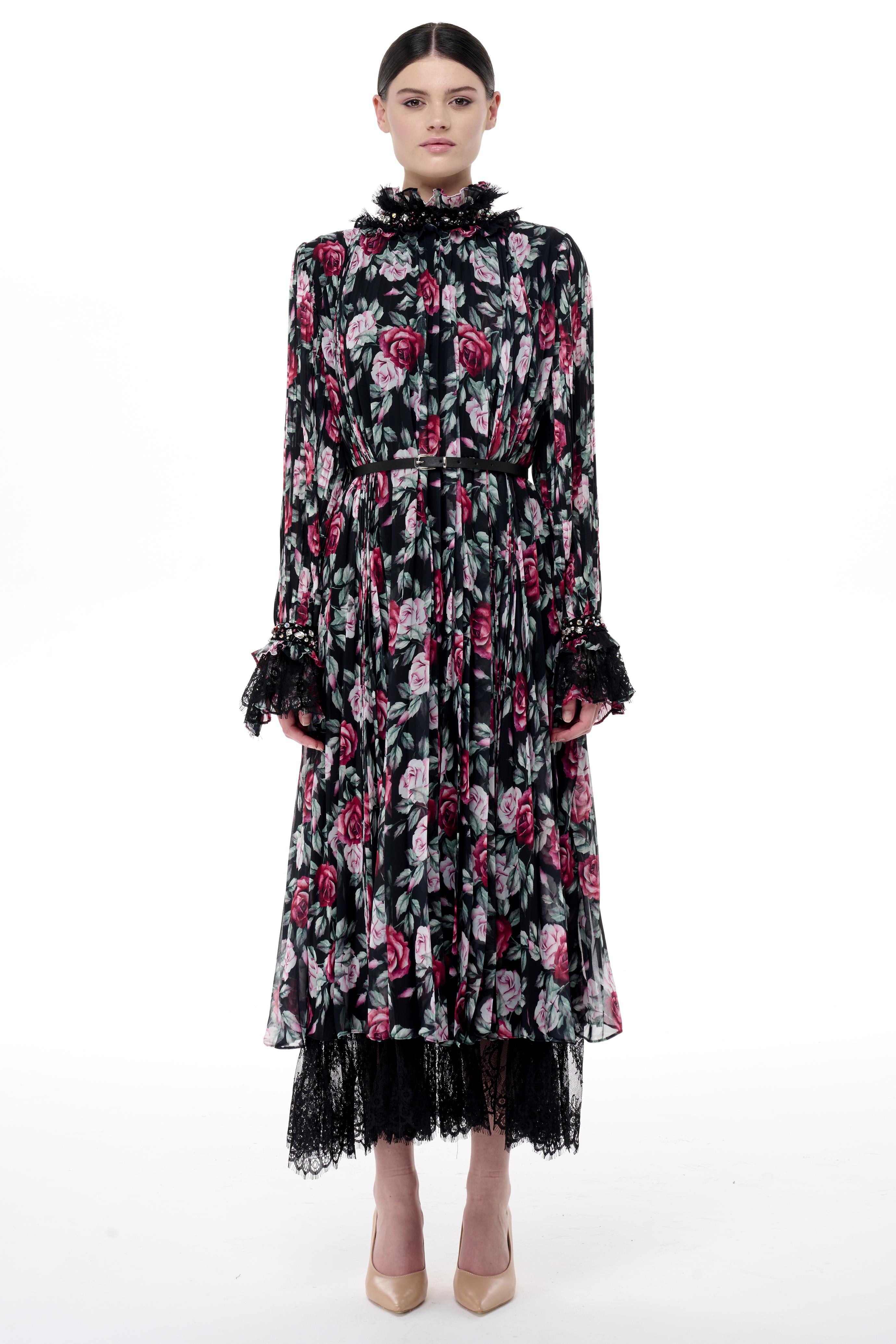 Miha-Boncuk İşlemeli̇ Pi̇li̇soley Elbi̇se-Elbise-22-Milagron.com