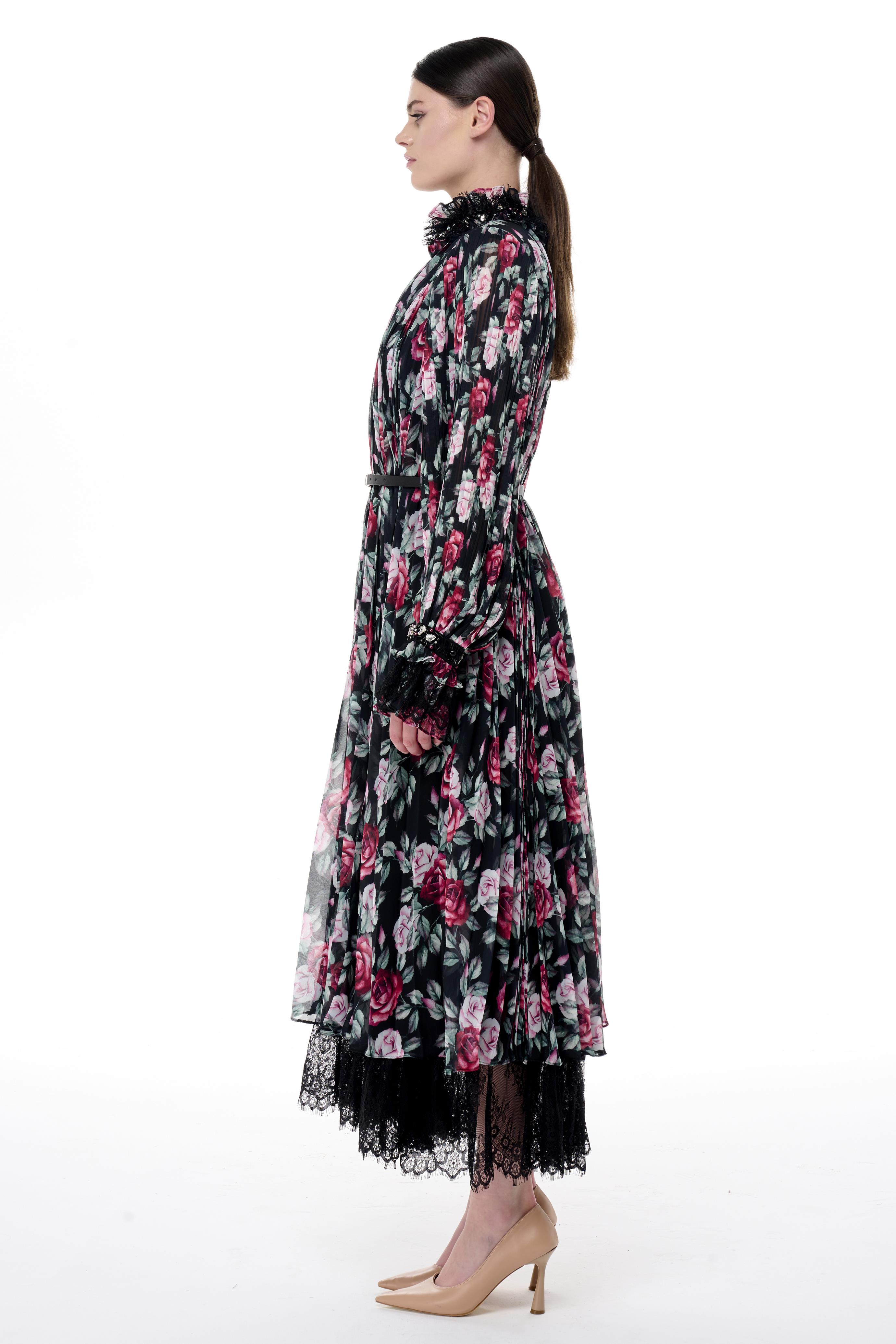 Miha-Boncuk İşlemeli̇ Pi̇li̇soley Elbi̇se-Elbise-25-Milagron.com