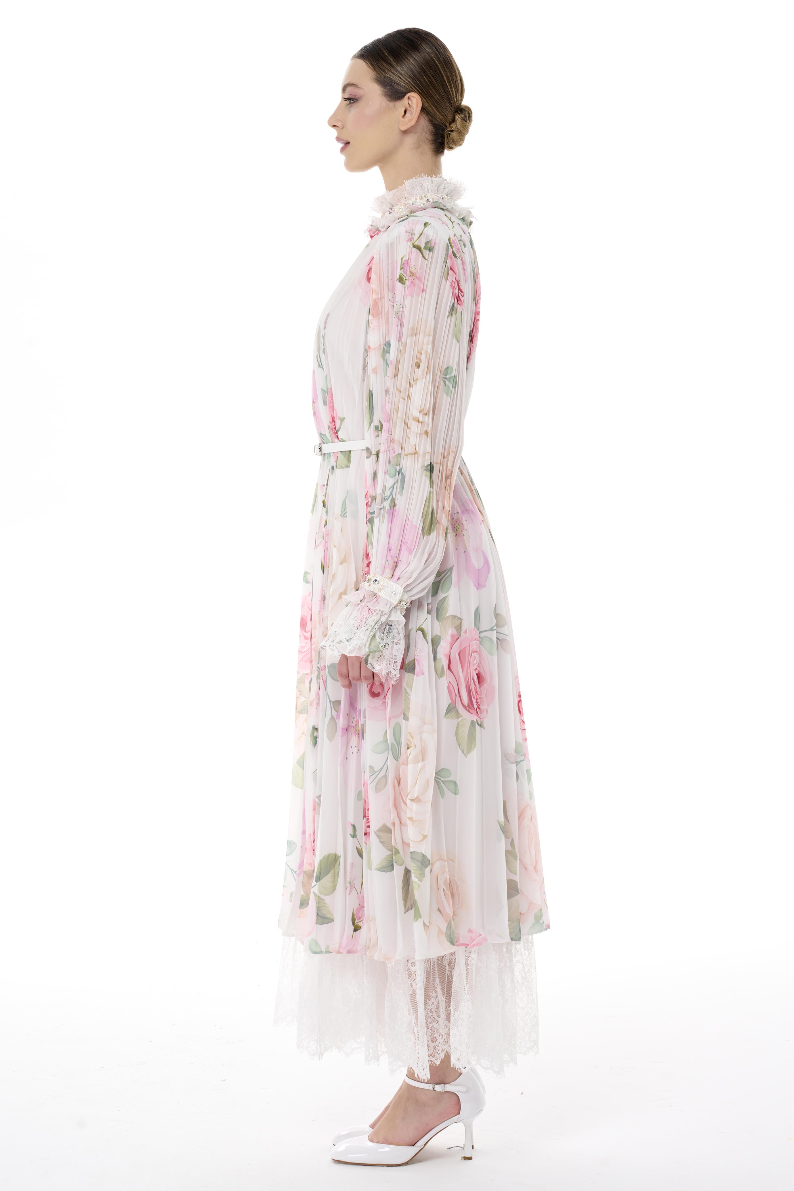 Miha-Boncuk İşlemeli̇ Pi̇li̇soley Elbi̇se-Elbise-3-Milagron.com