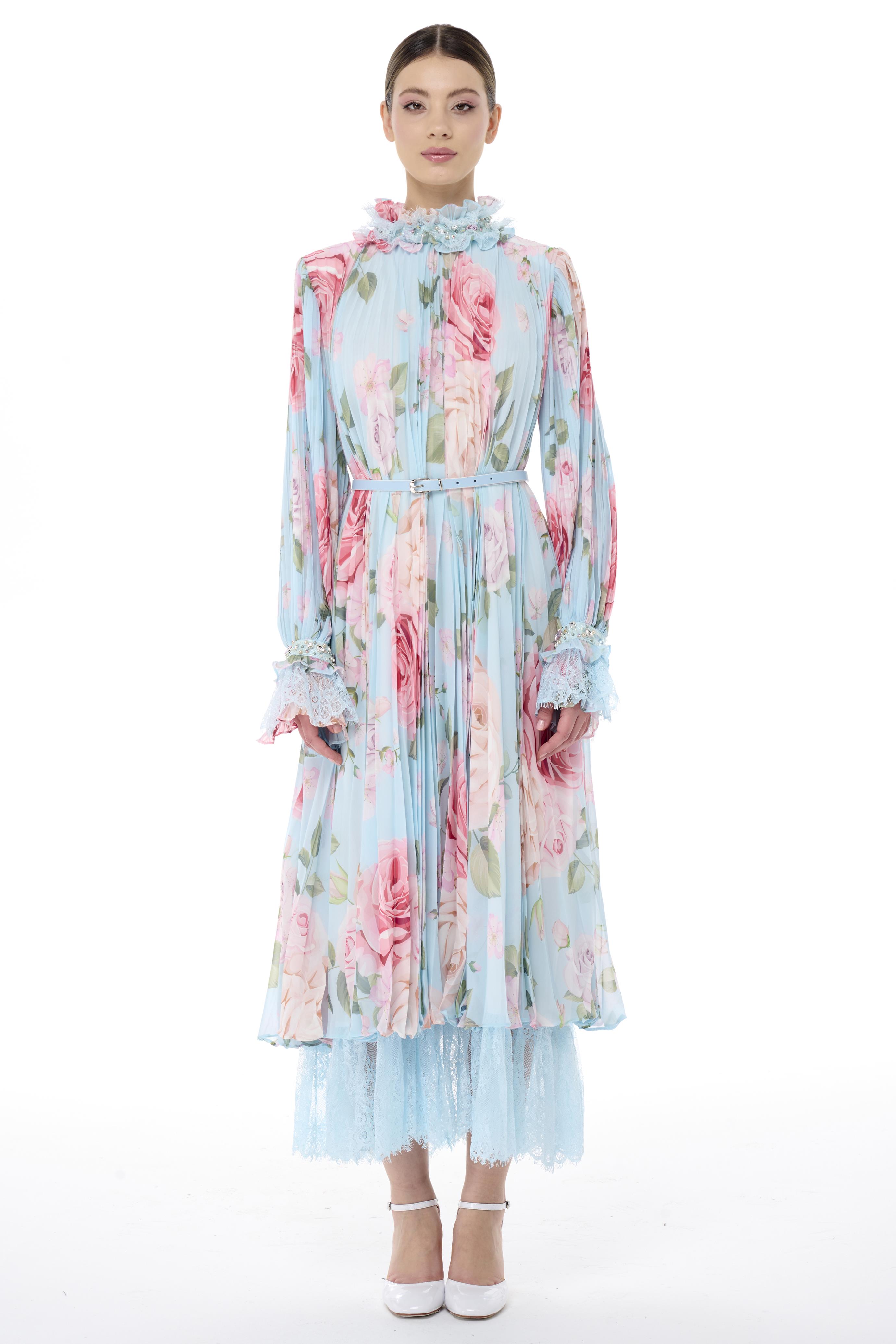 Miha-Boncuk İşlemeli̇ Pi̇li̇soley Elbi̇se-Elbise-5-Milagron.com