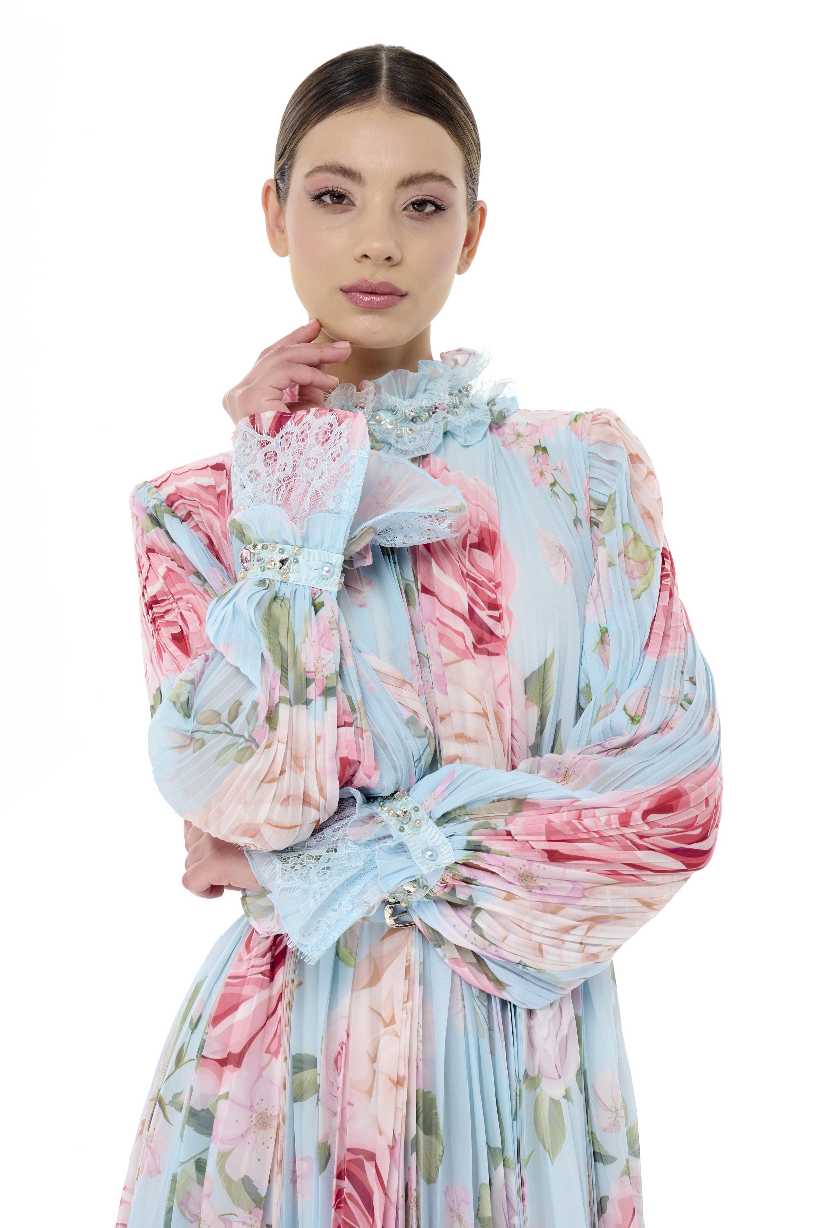 Miha-Boncuk İşlemeli̇ Pi̇li̇soley Elbi̇se-Elbise-6-Milagron.com