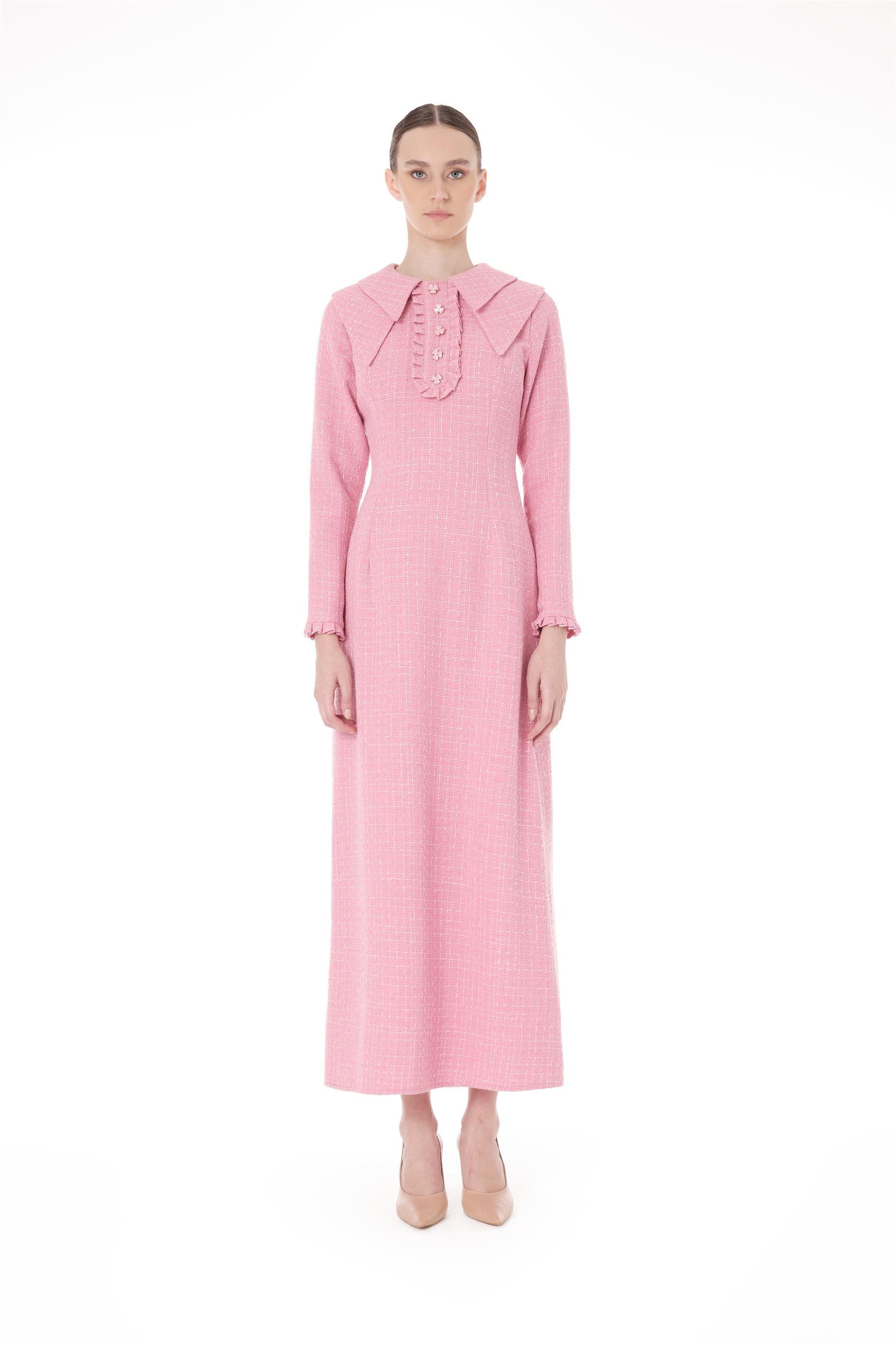 Miha-Çi̇ft Yakalı Elbi̇se-Elbise-1-Milagron.com