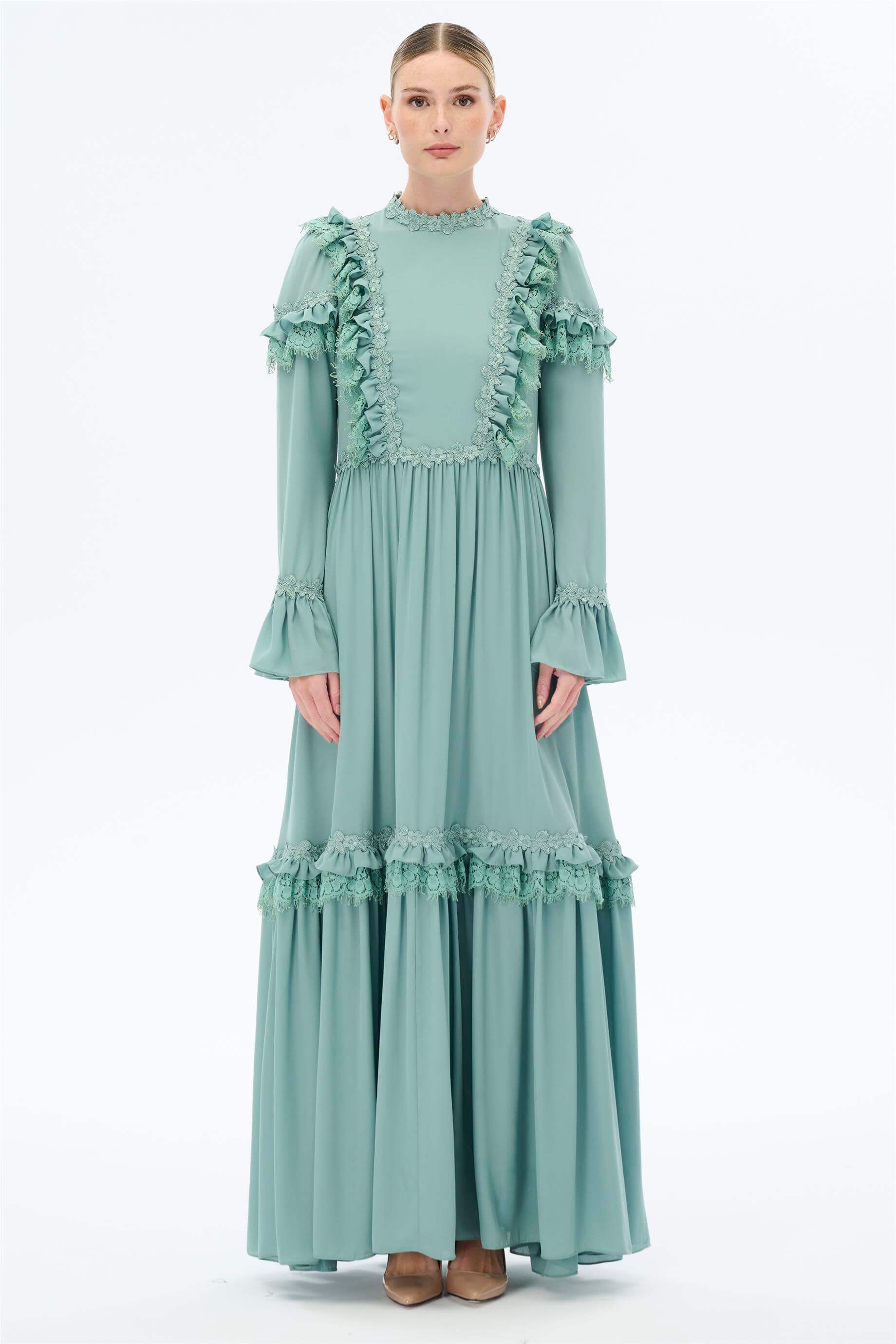 Miha-Dantelli̇ Zari̇f Elbi̇se Bordo-Elbise-5-Milagron.com