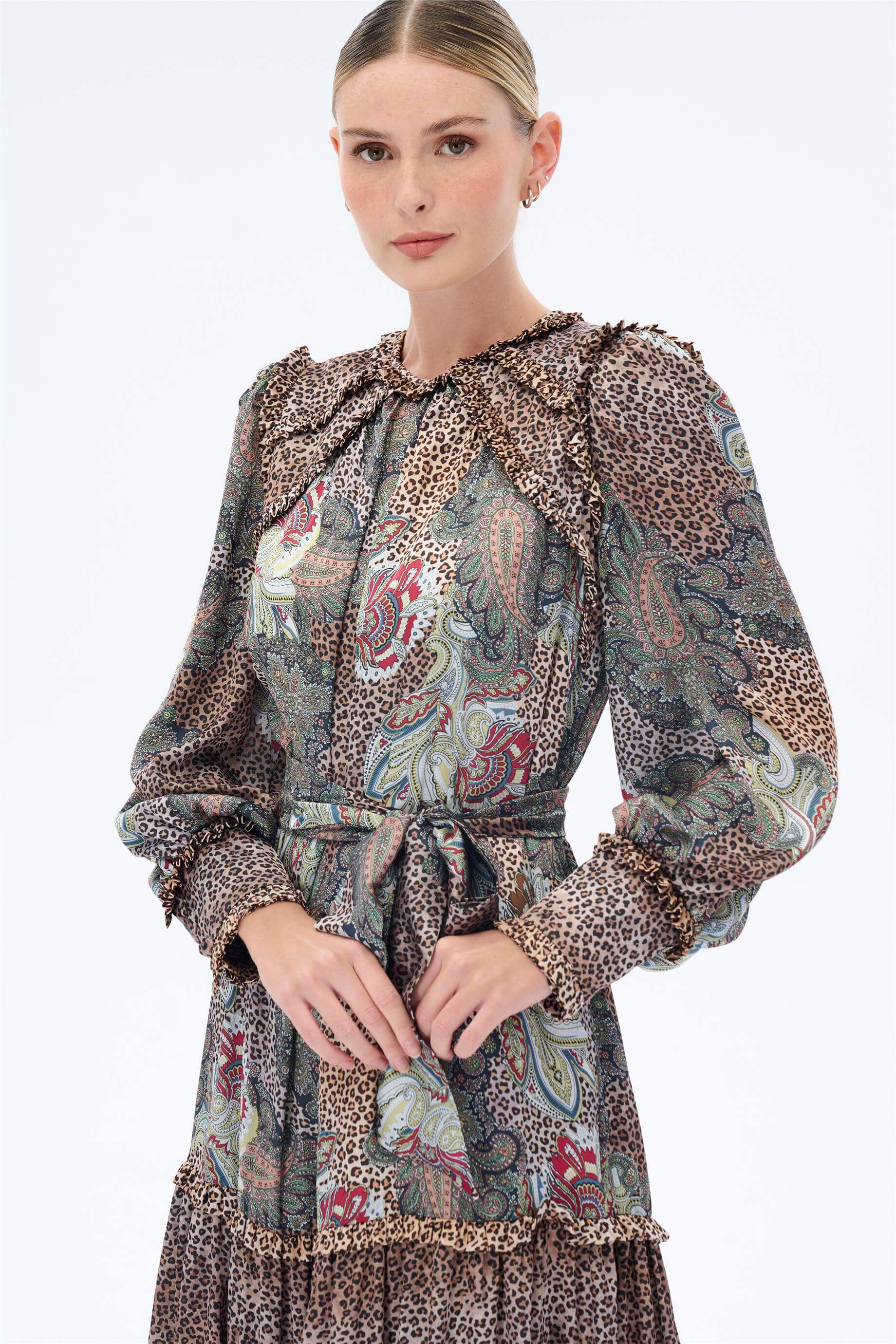 Miha-Etni̇k Desenli̇ Elbi̇se Yeşil-4-Milagron.com
