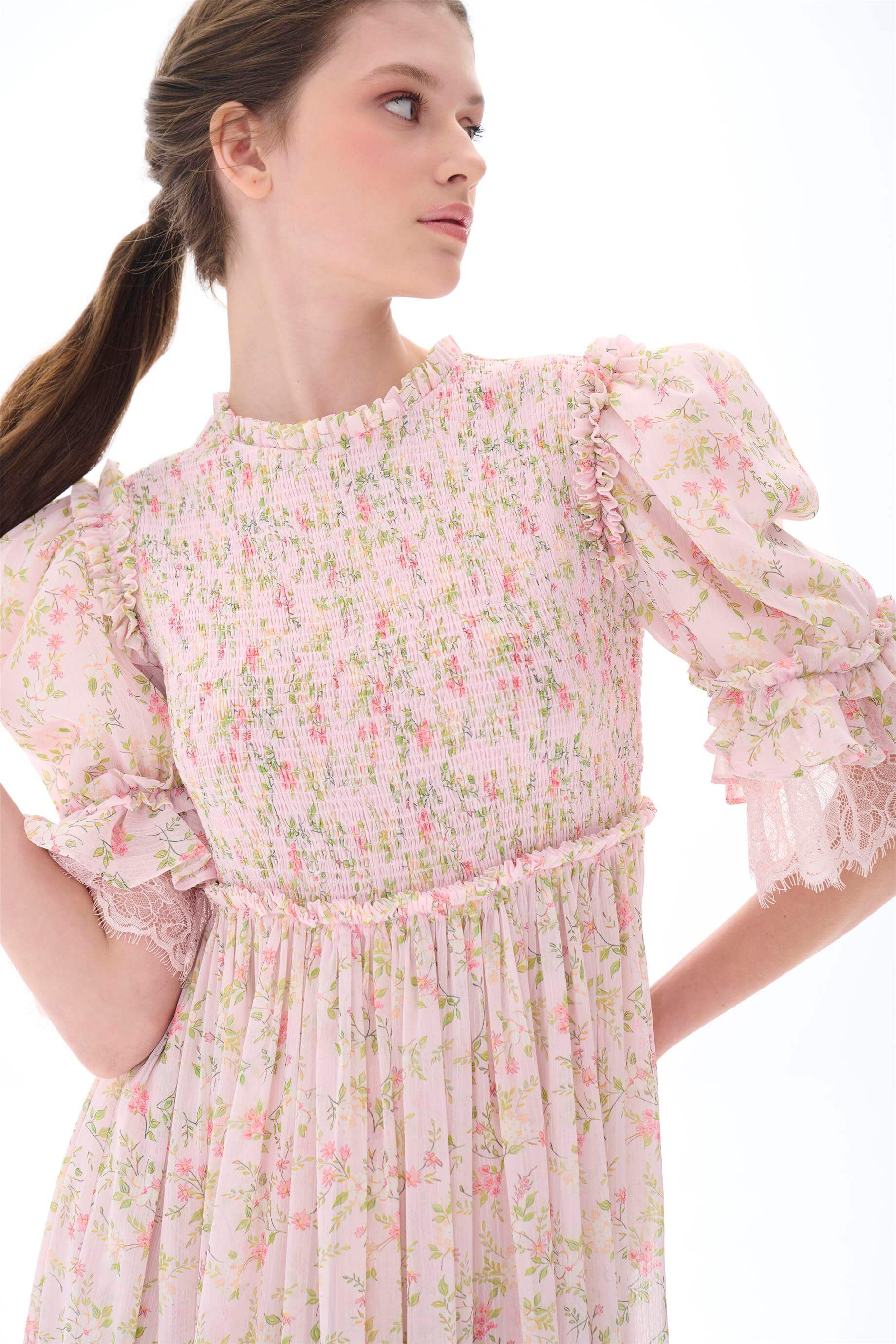 Miha-Gi̇peli̇ Balon Kol Elbi̇se-Elbise-8-Milagron.com