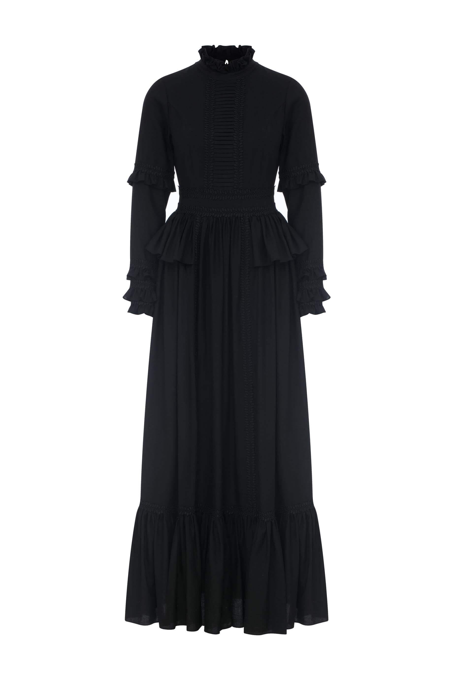 Miha-Haki̇m Yaka Dantelli̇ Elbi̇se-Elbise-5-Milagron.com