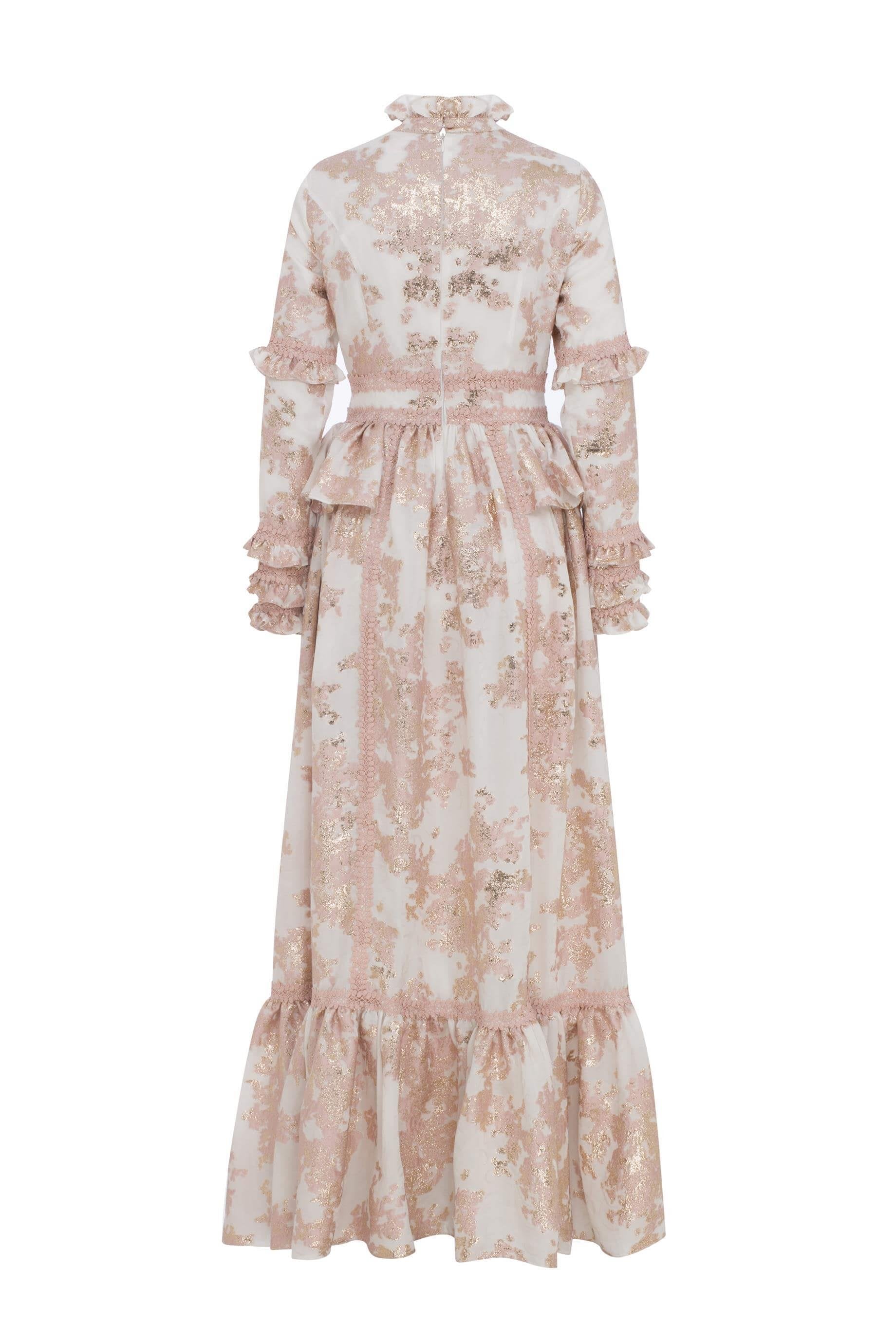 Miha-Haki̇m Yaka Dantelli̇ Elbi̇se Pembe-2-Milagron.com