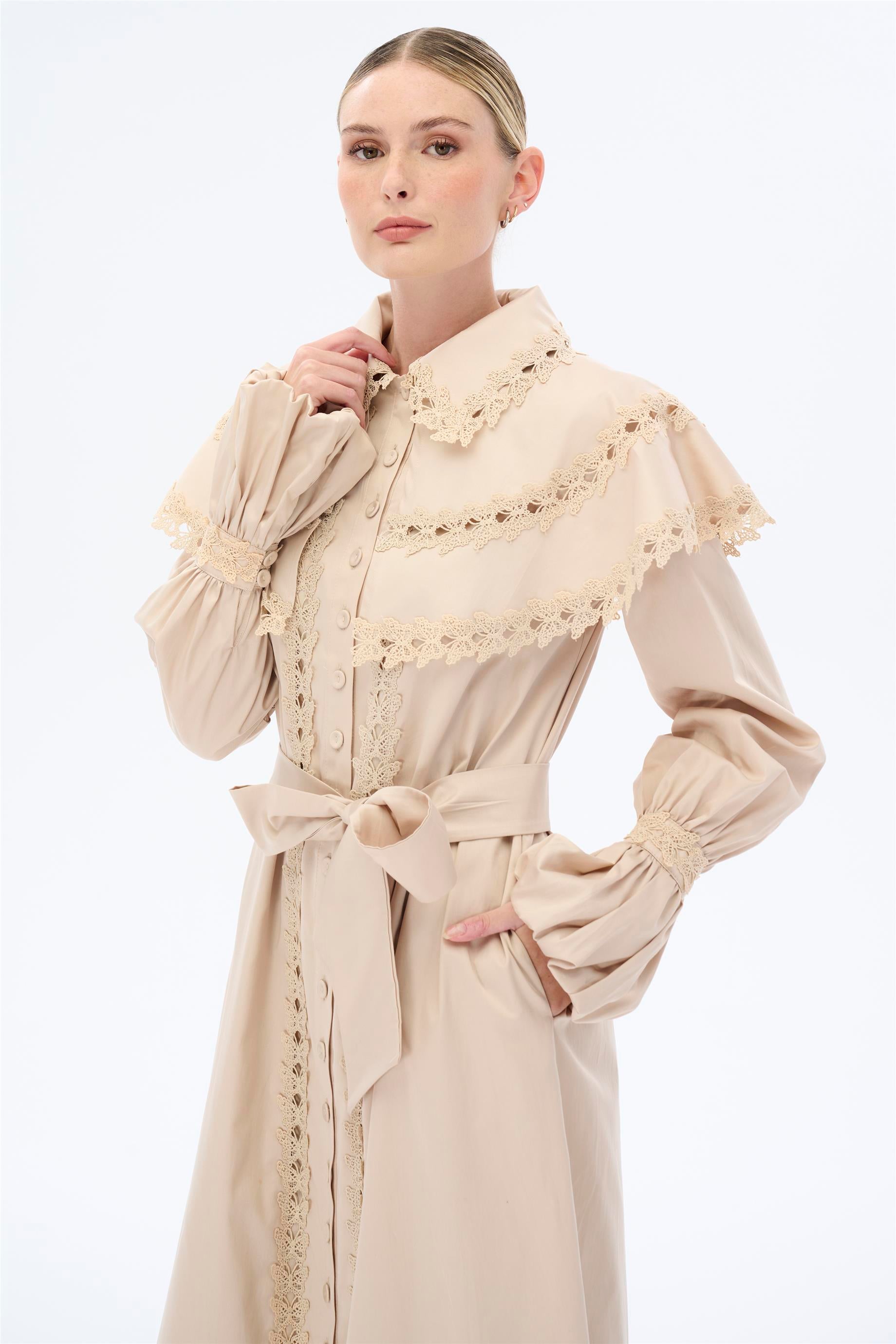 Miha-Kelebek Dantelli̇ Elbi̇se-Elbise-4-Milagron.com