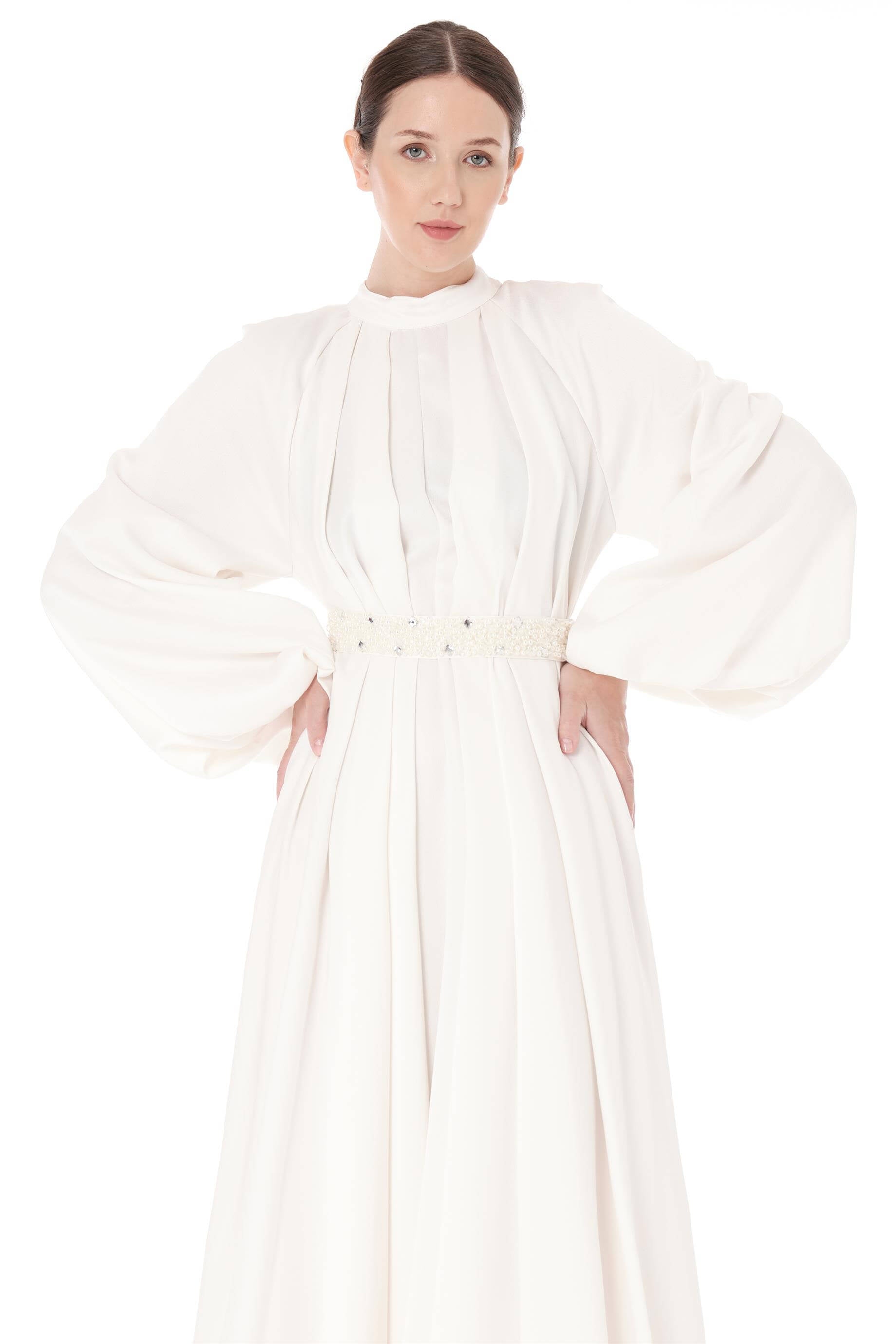 Miha-Kemeri̇ Boncuk İşlemeli̇ Elbi̇se-Elbise-12-Milagron.com