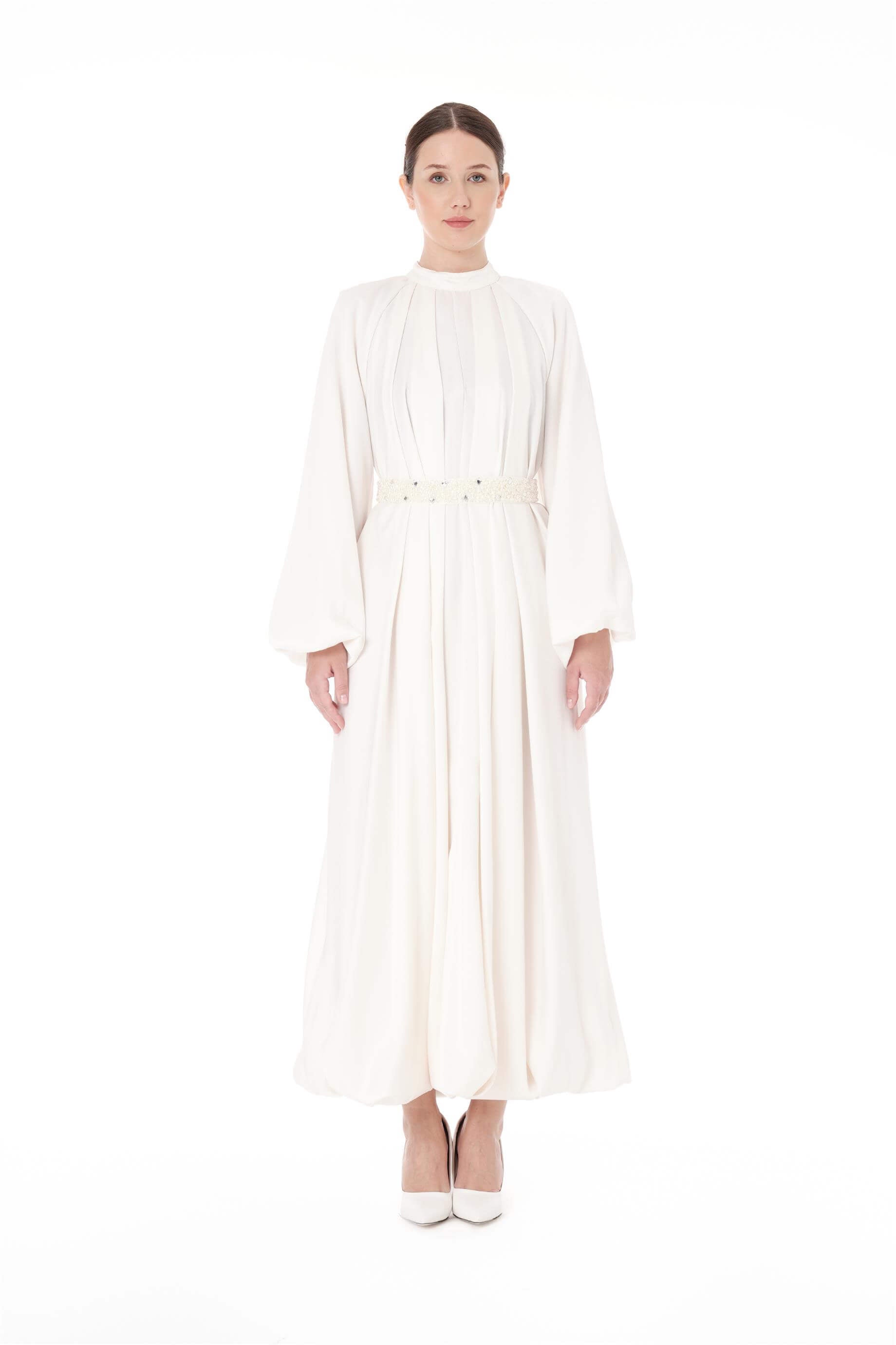 Miha-Kemeri̇ Boncuk İşlemeli̇ Elbi̇se-Elbise-9-Milagron.com