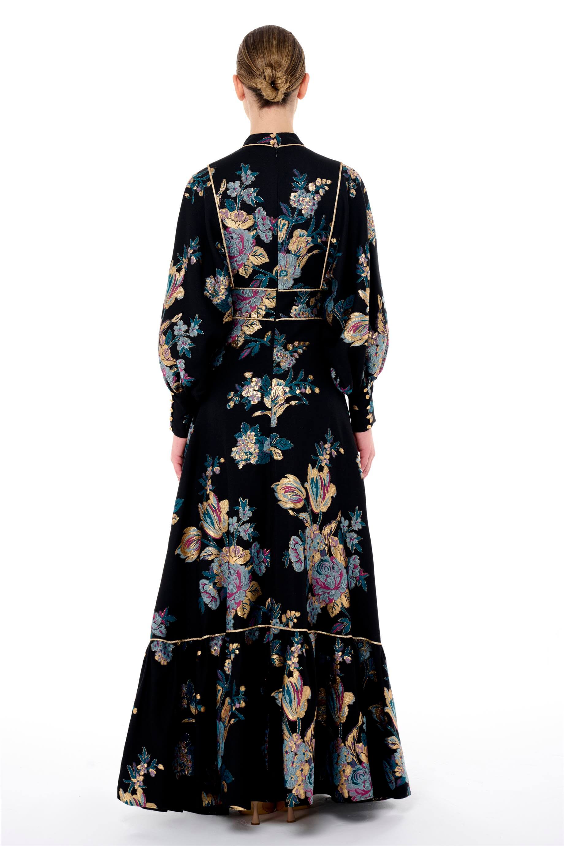 Miha-Korsaj Detaylı Jakar Elbi̇se-Elbise-11-Milagron.com