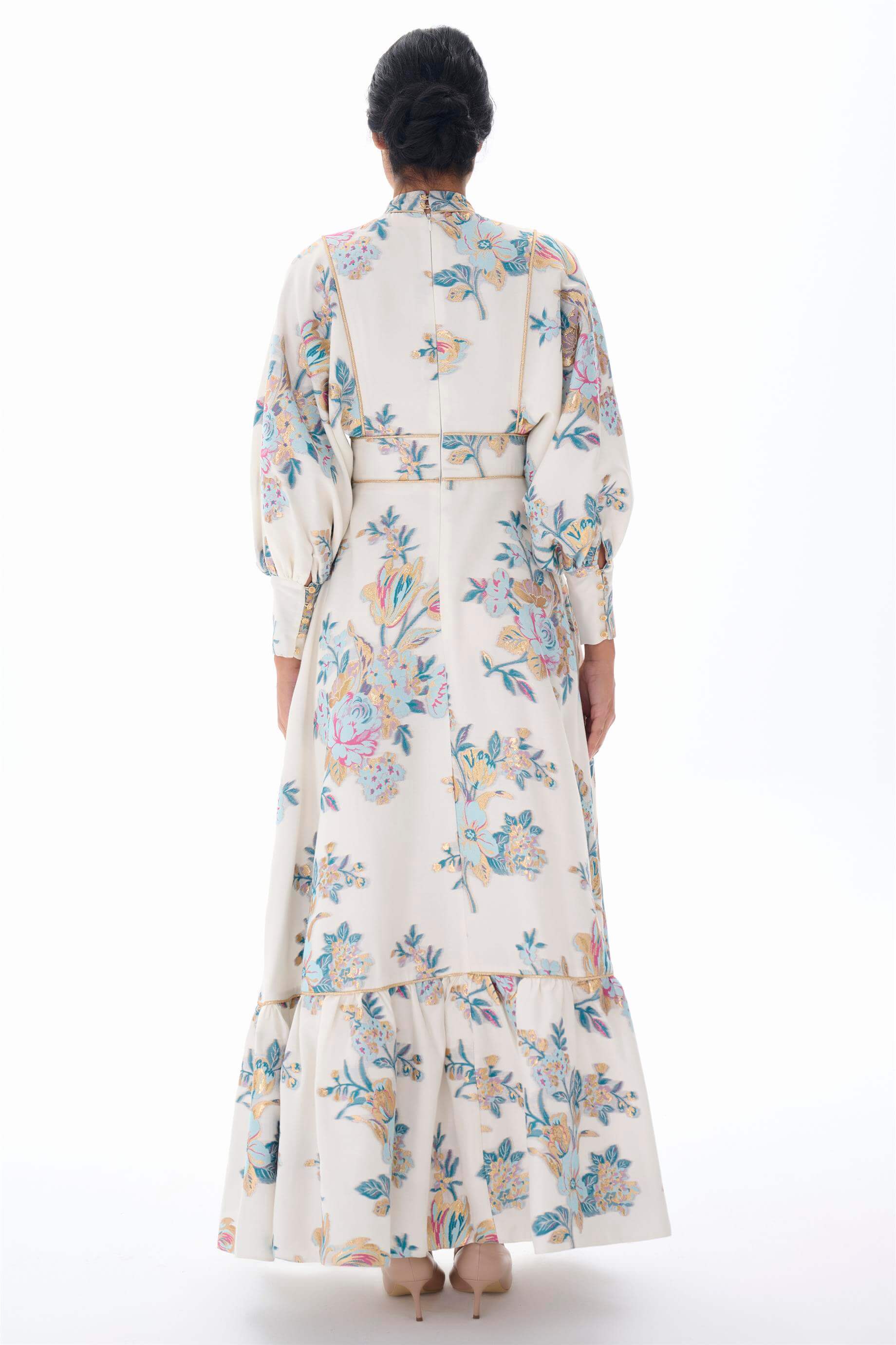 Miha-Korsaj Detaylı Jakar Elbi̇se-Elbise-3-Milagron.com