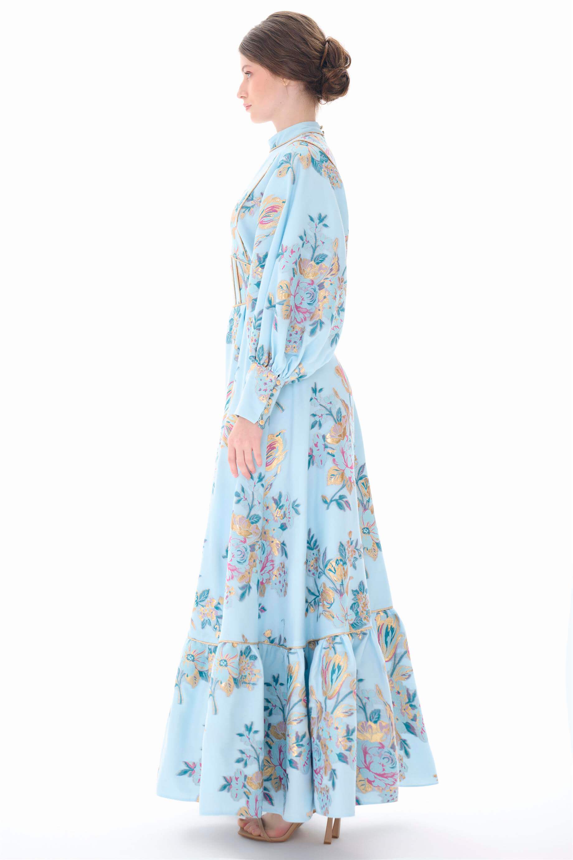 Miha-Korsaj Detaylı Jakar Elbi̇se-Elbise-6-Milagron.com