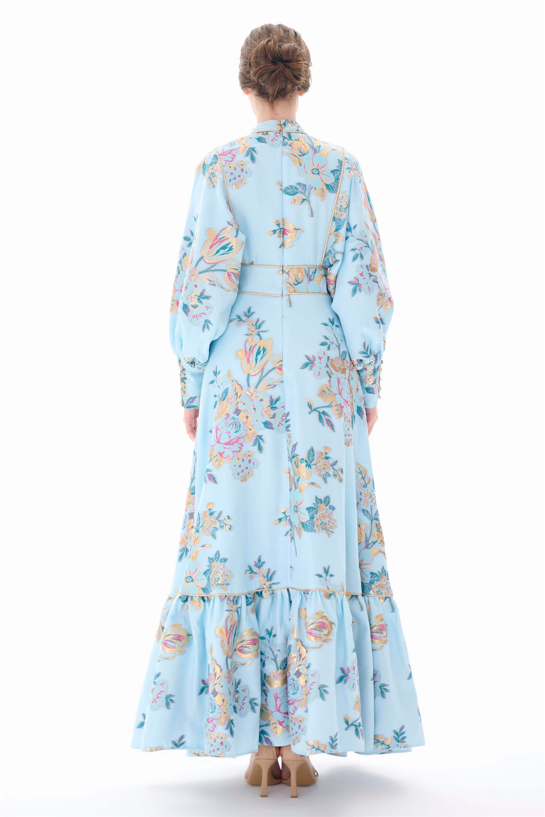 Miha-Korsaj Detaylı Jakar Elbi̇se-Elbise-7-Milagron.com